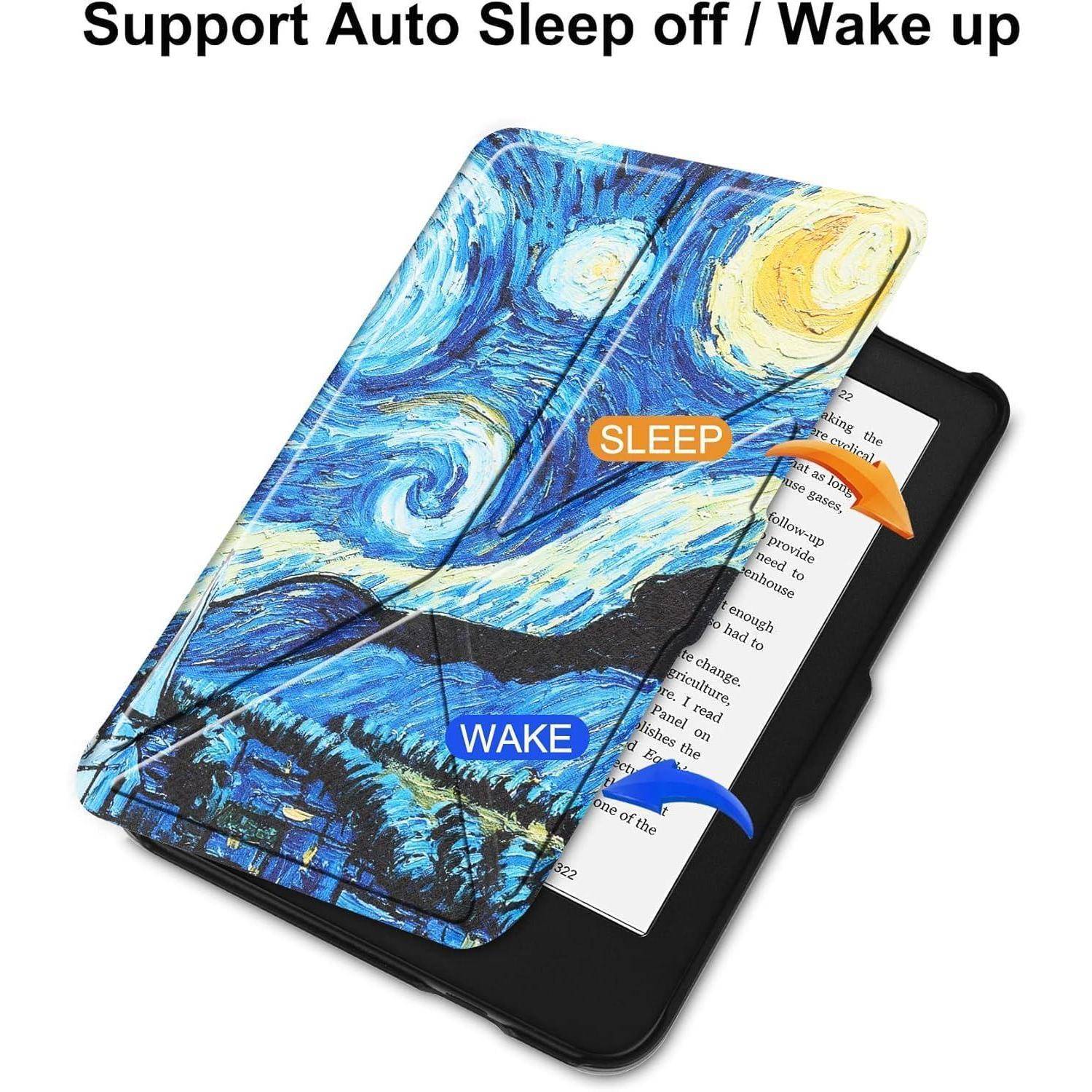 Hülle Slimshell 6 Zoll Shine 5 Clara Auto Sleep Wake Starry Sky