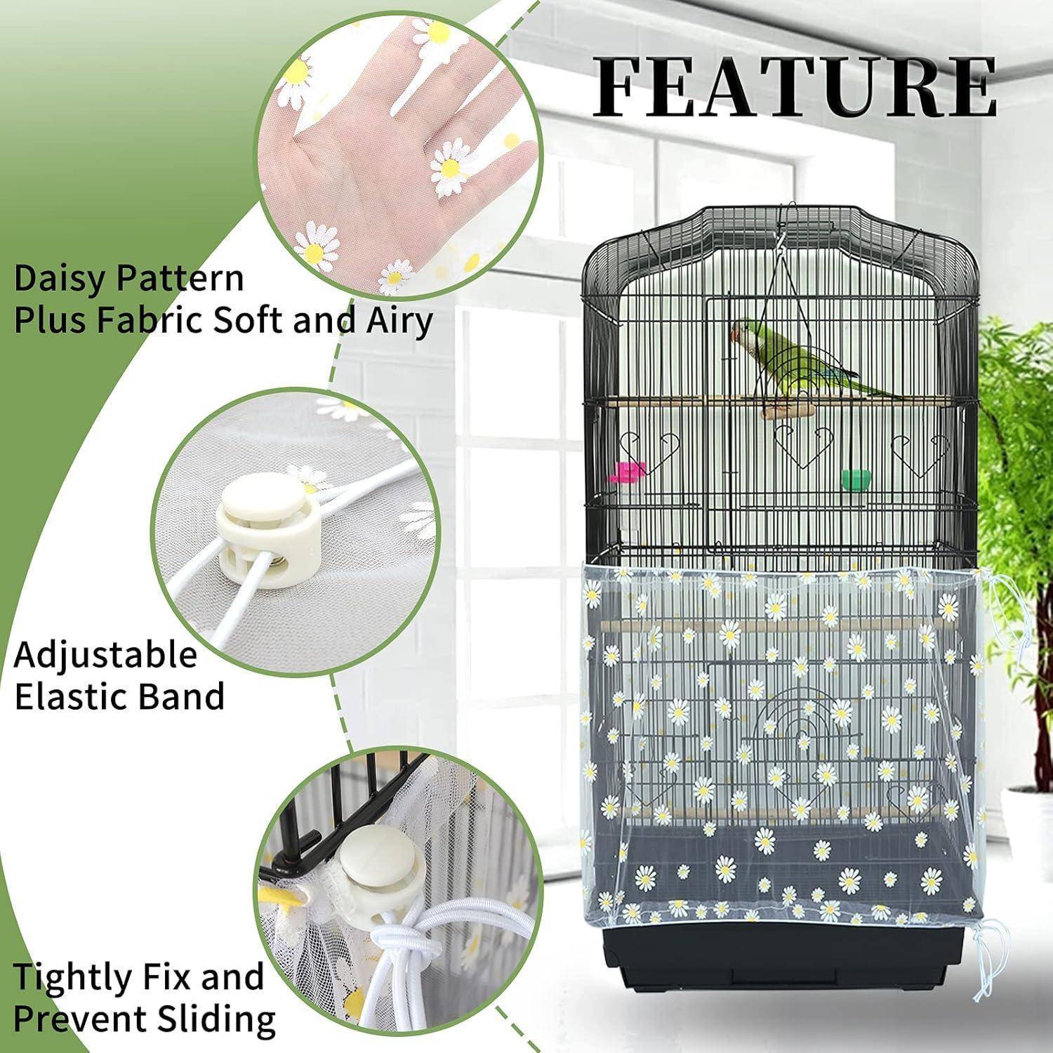 Vogelkäfig 78,7 x 15,7 Zoll 200 x 40 cm 2 Stücke WeiGänseblümchen