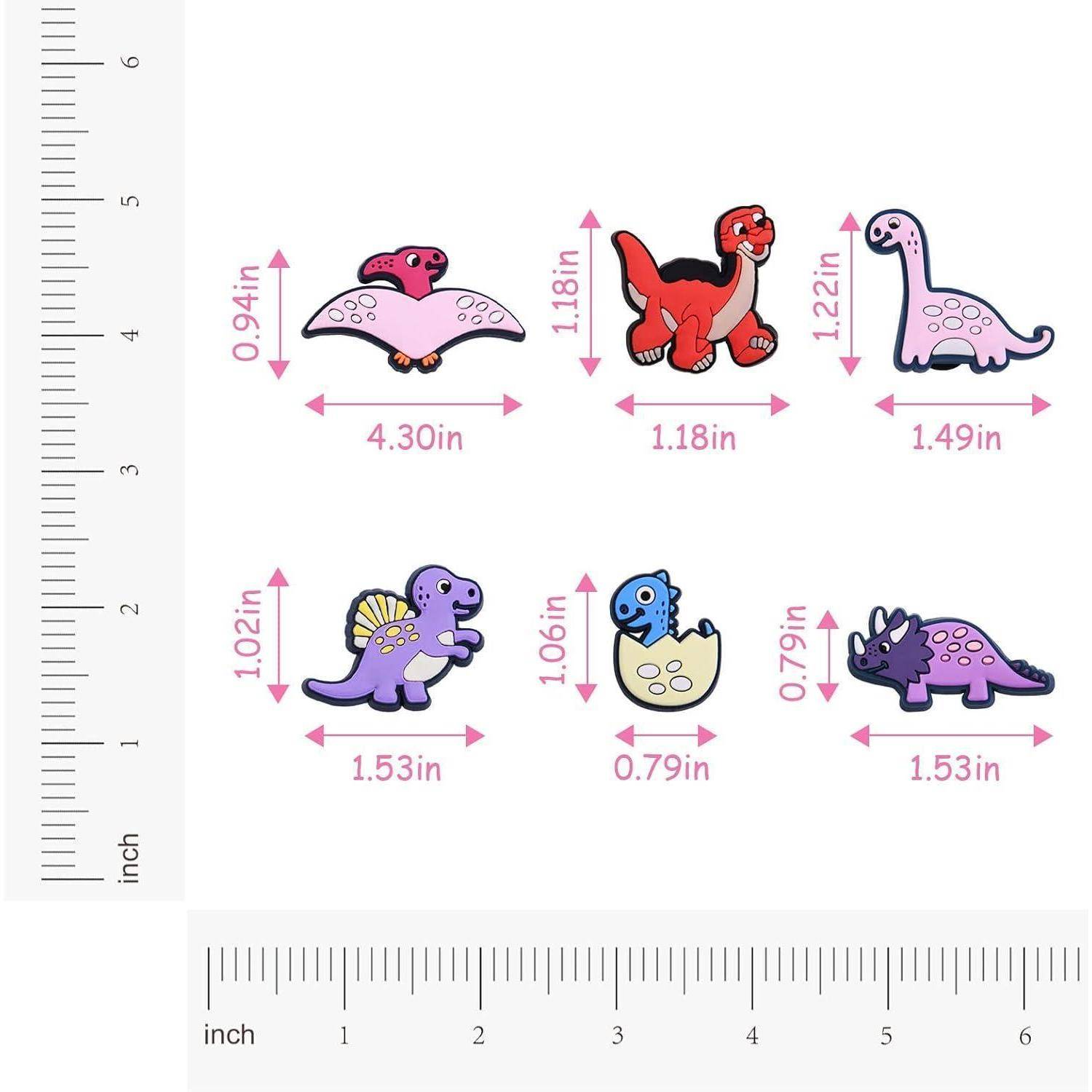 Schuhcharms Kinder Cartoon PVC Clogs Dinosaur 24 Stück