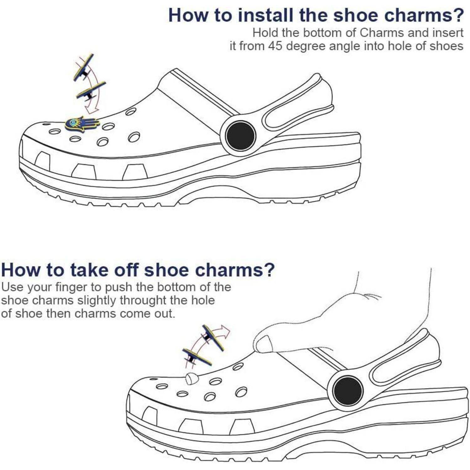„Wie man Schuh-Charms anbringt