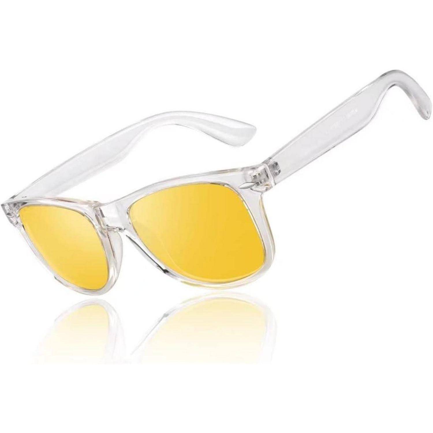 Sonnenbrille Polarisiert 1 Transparent Rahmen Gelb Nachtfahrglas
