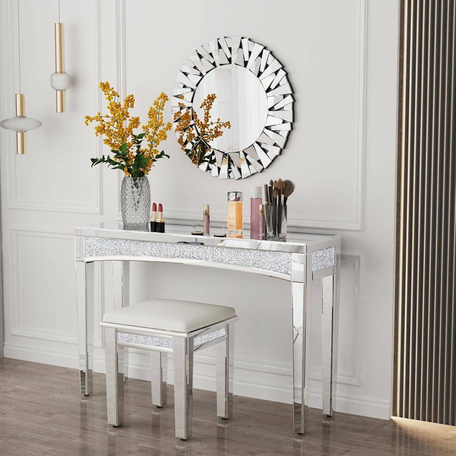 Konsolentisch Flurtisch Eingangstisch Glastisch 120×35×79cm