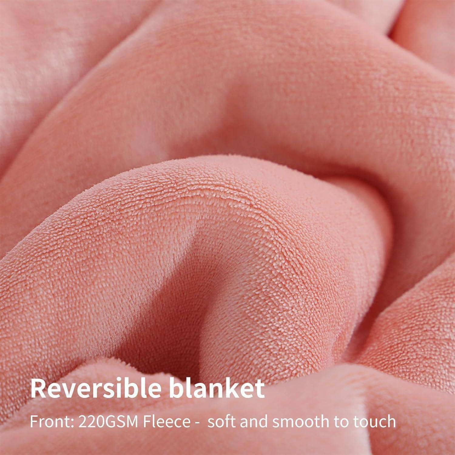 Kuscheldecke Sofadecke Couchdecke Sherpa Fleece 150 x 200 cm Rosa