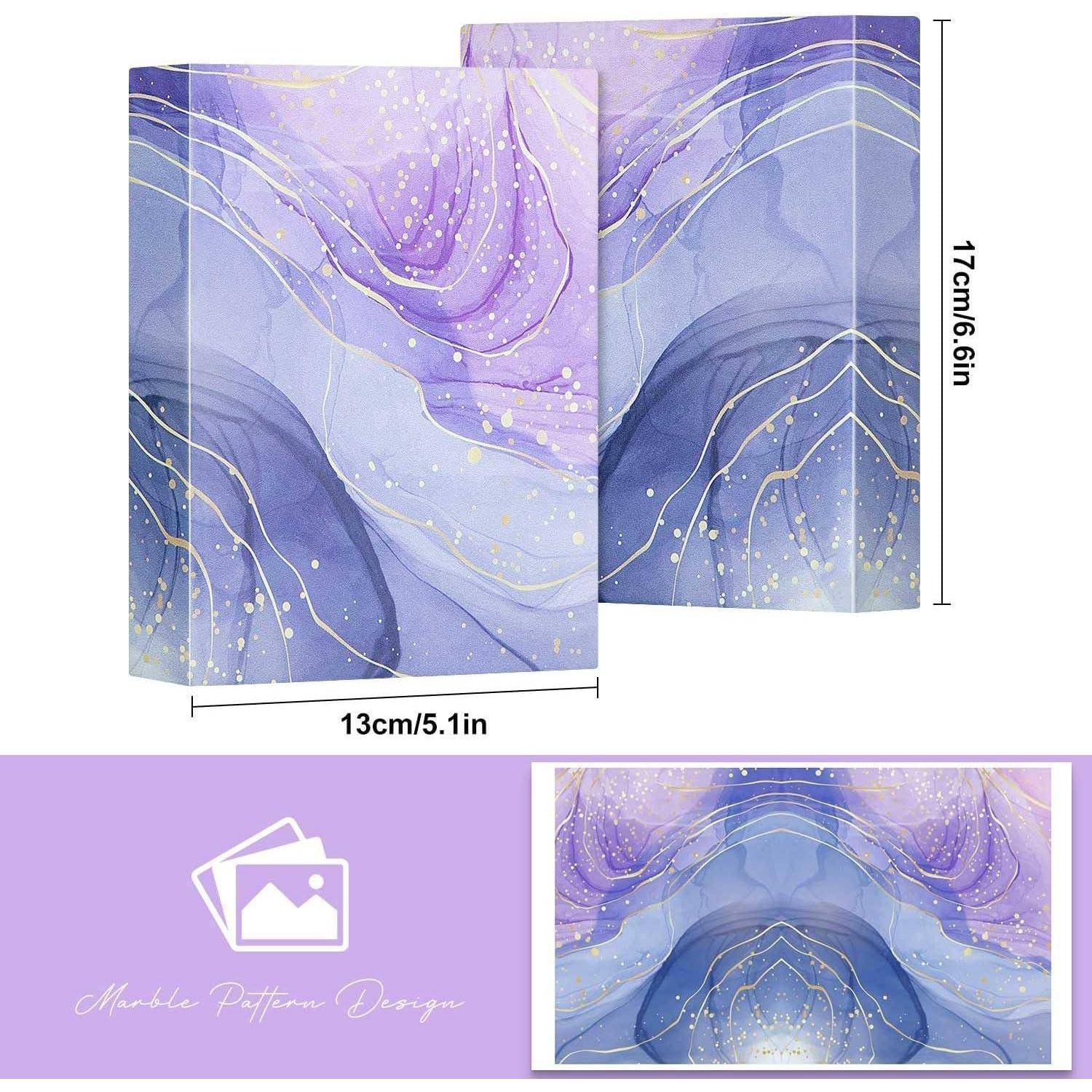 Fotoalbum 10x15cm Einsteckalbum 50 Fotos 2 Stück Violettes Gold
