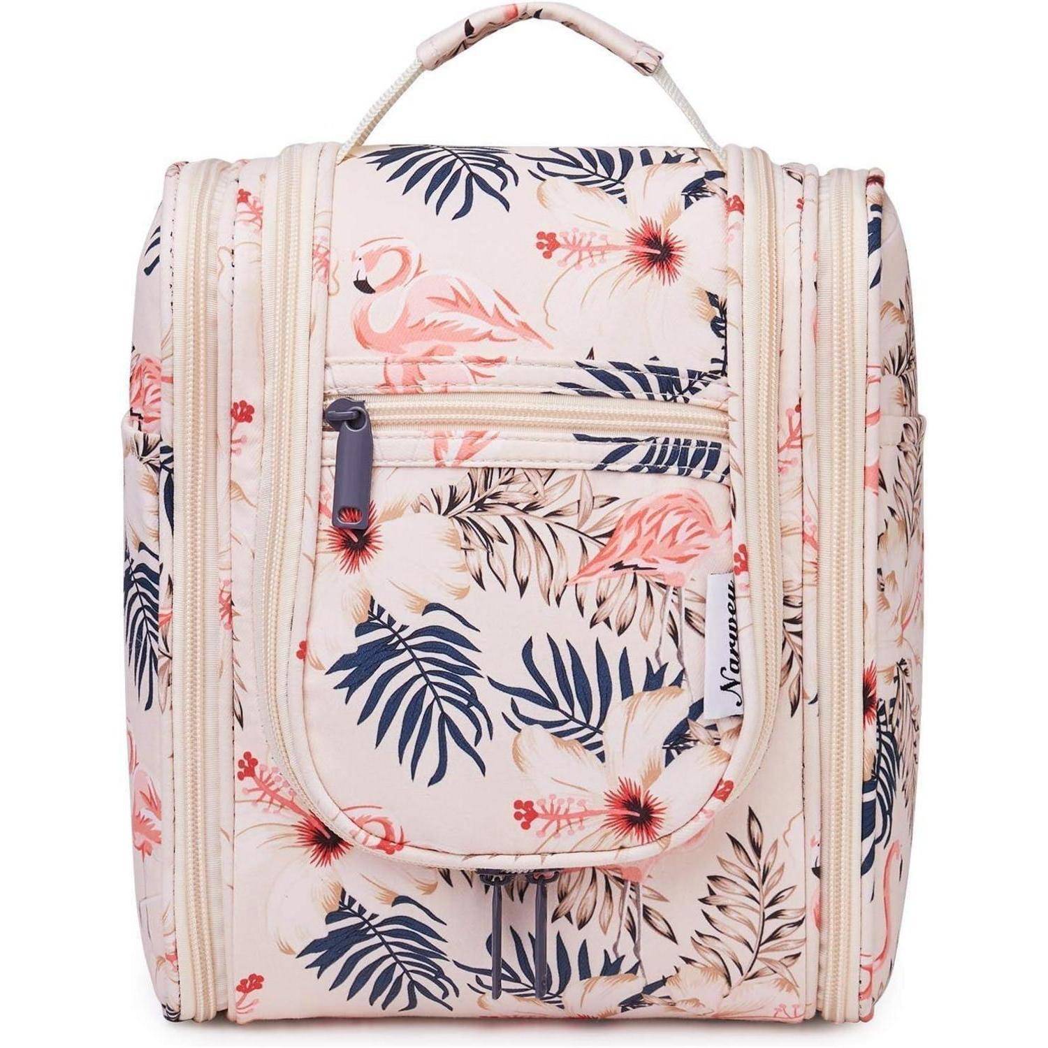Kulturbeutel Damen Herren Kinder Kosmetiktasche A-beiger Flamingo S