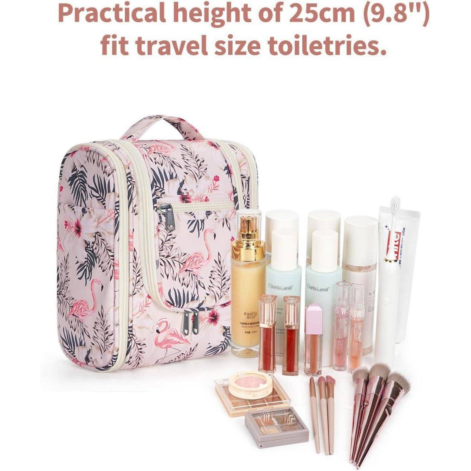 Kulturbeutel Damen Herren Kinder Kosmetiktasche A-beiger Flamingo S
