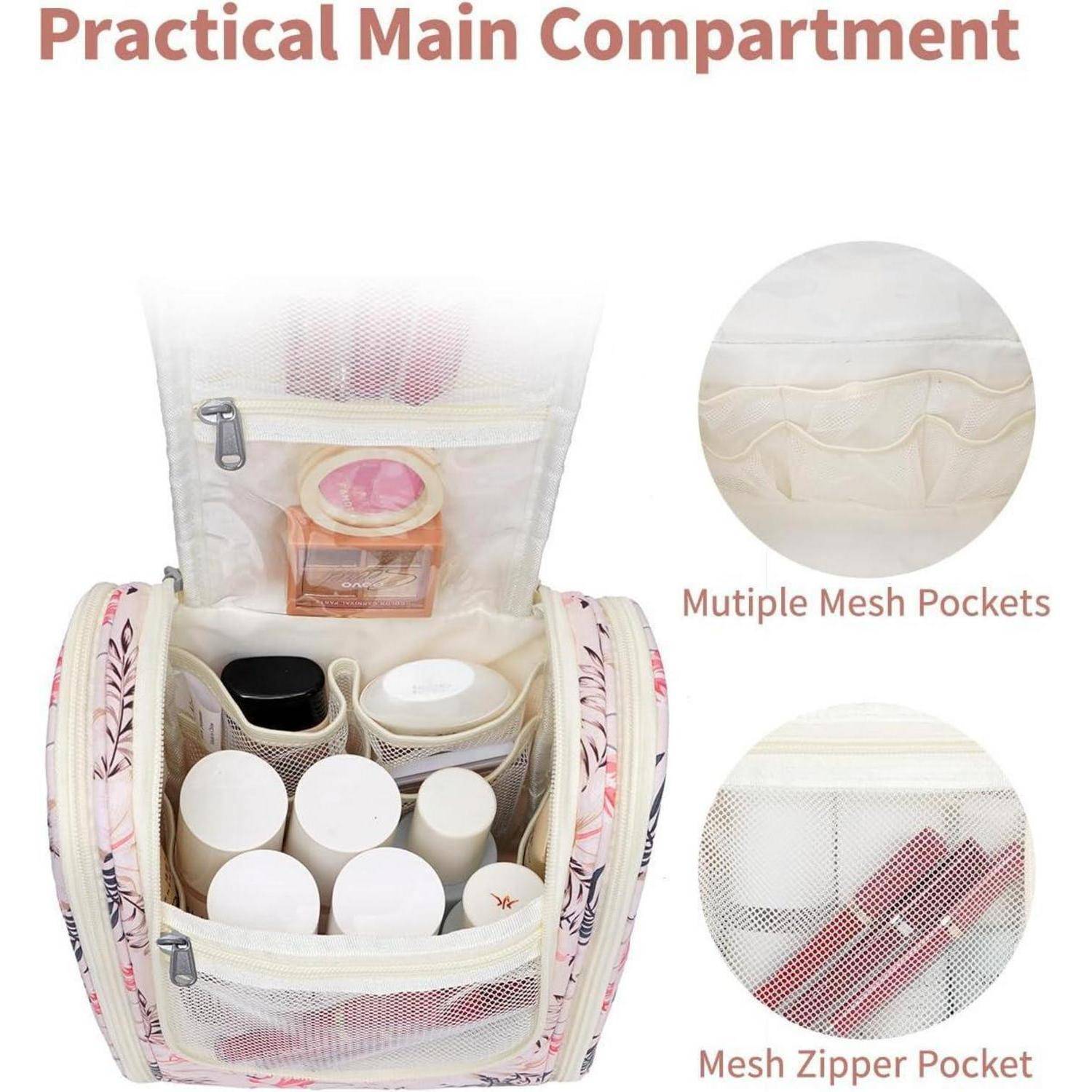 Kulturbeutel Damen Herren Kinder Kosmetiktasche A-beiger Flamingo S