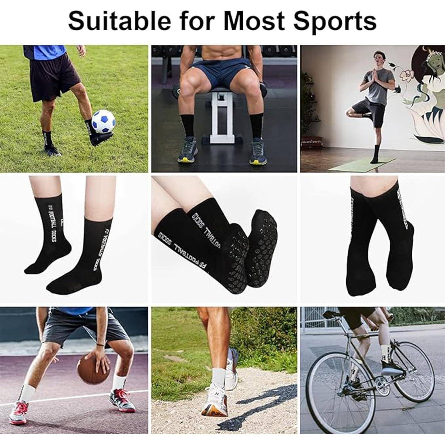 Fußballsocken 3 Paar 35-39 Herren Damen rutschfest 39-46 Weiß