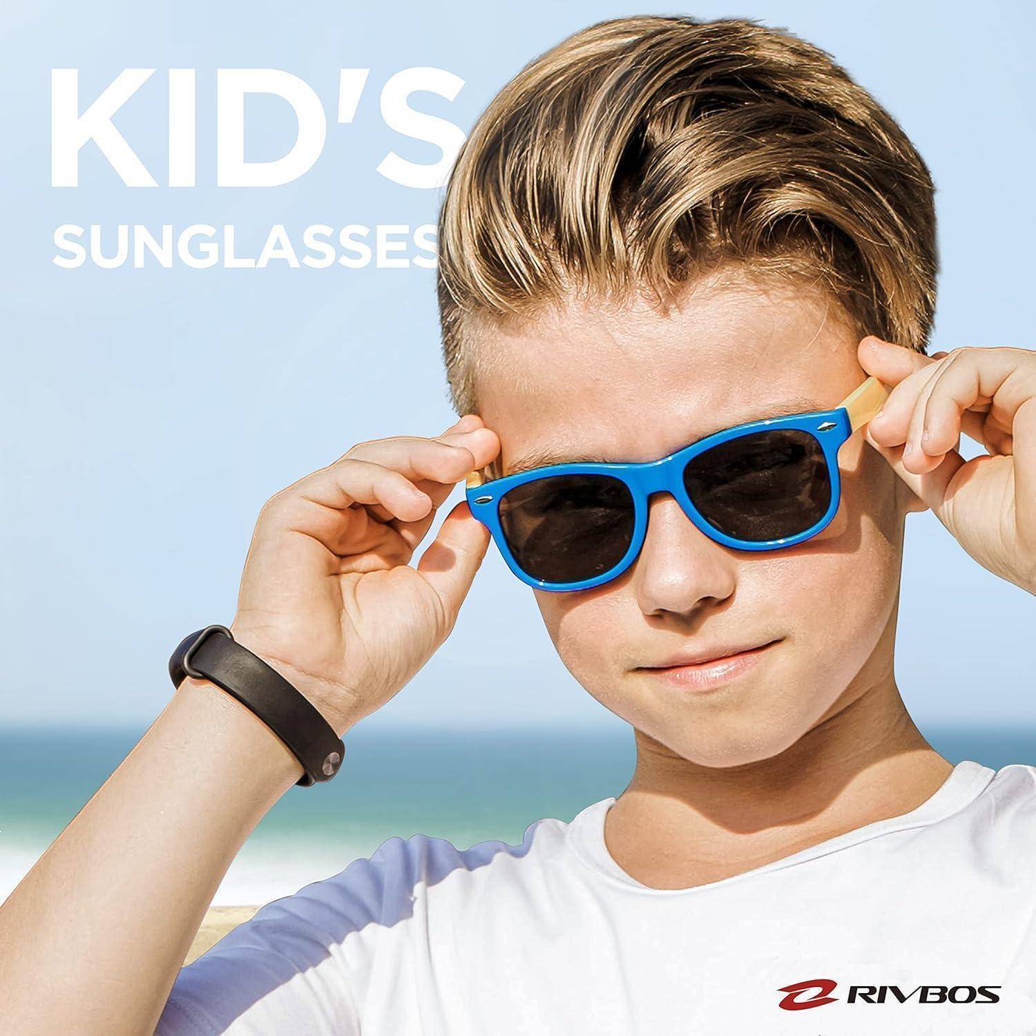 Sonnenbrille Kinder polarisierte Riemen 004-2 Himmelblau