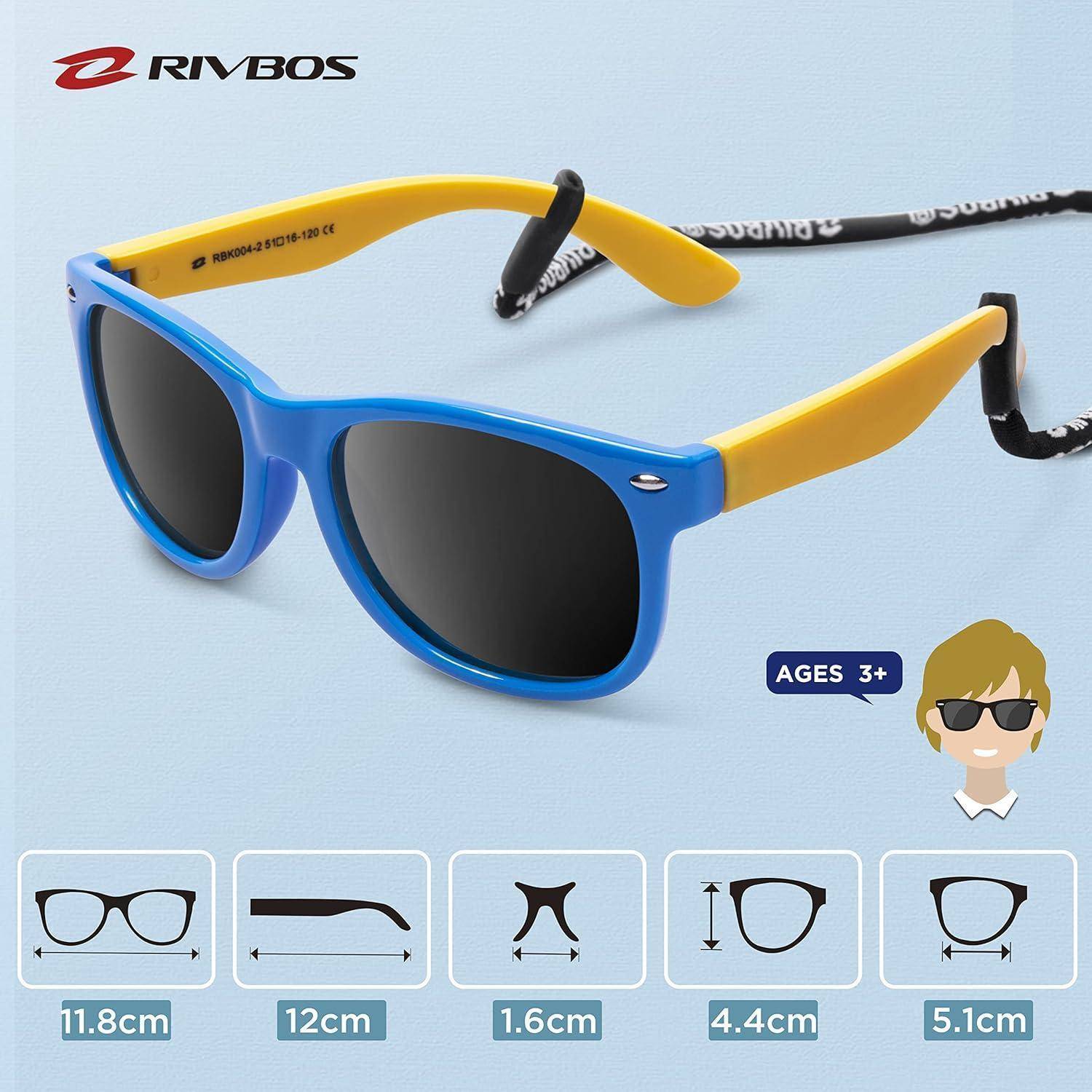 Sonnenbrille Kinder polarisierte Riemen 004-2 Himmelblau