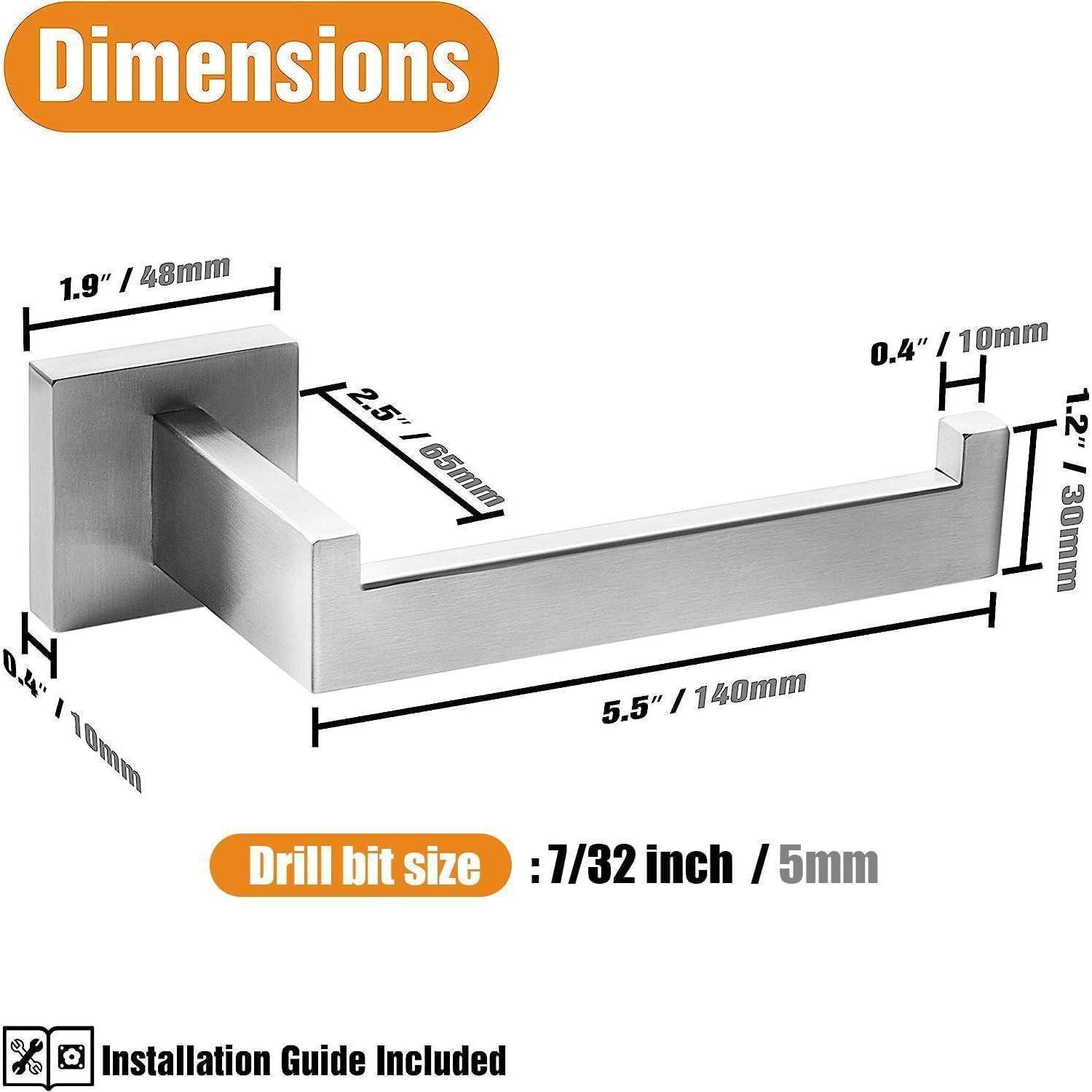 Toilettenpapierhalter Edelstahl 304 gebürstetes 2 Gebürstetes Nickel