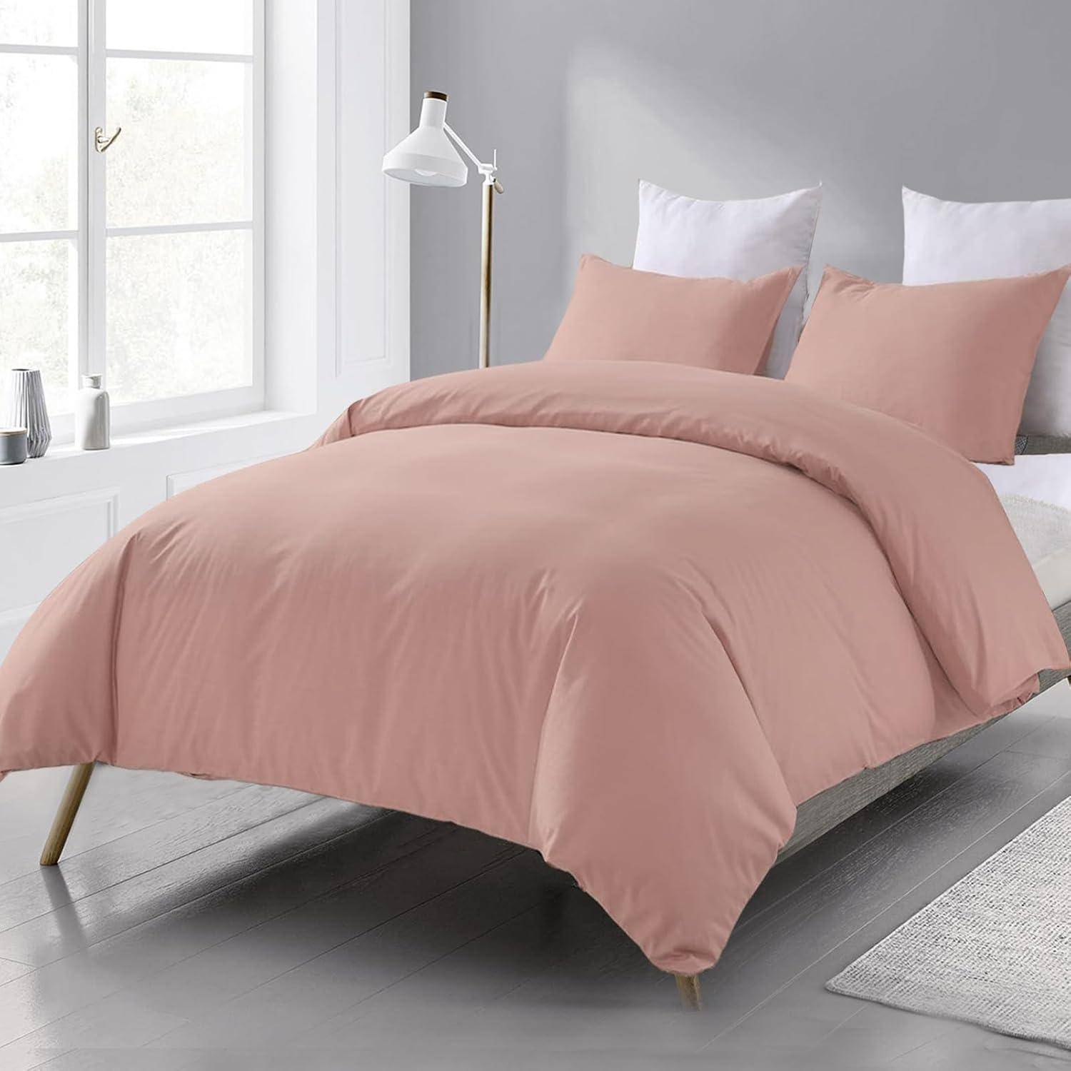 Bettwäsche 200x200 Rosa - Weiches Bettwäsche-Set Mikrofaser
