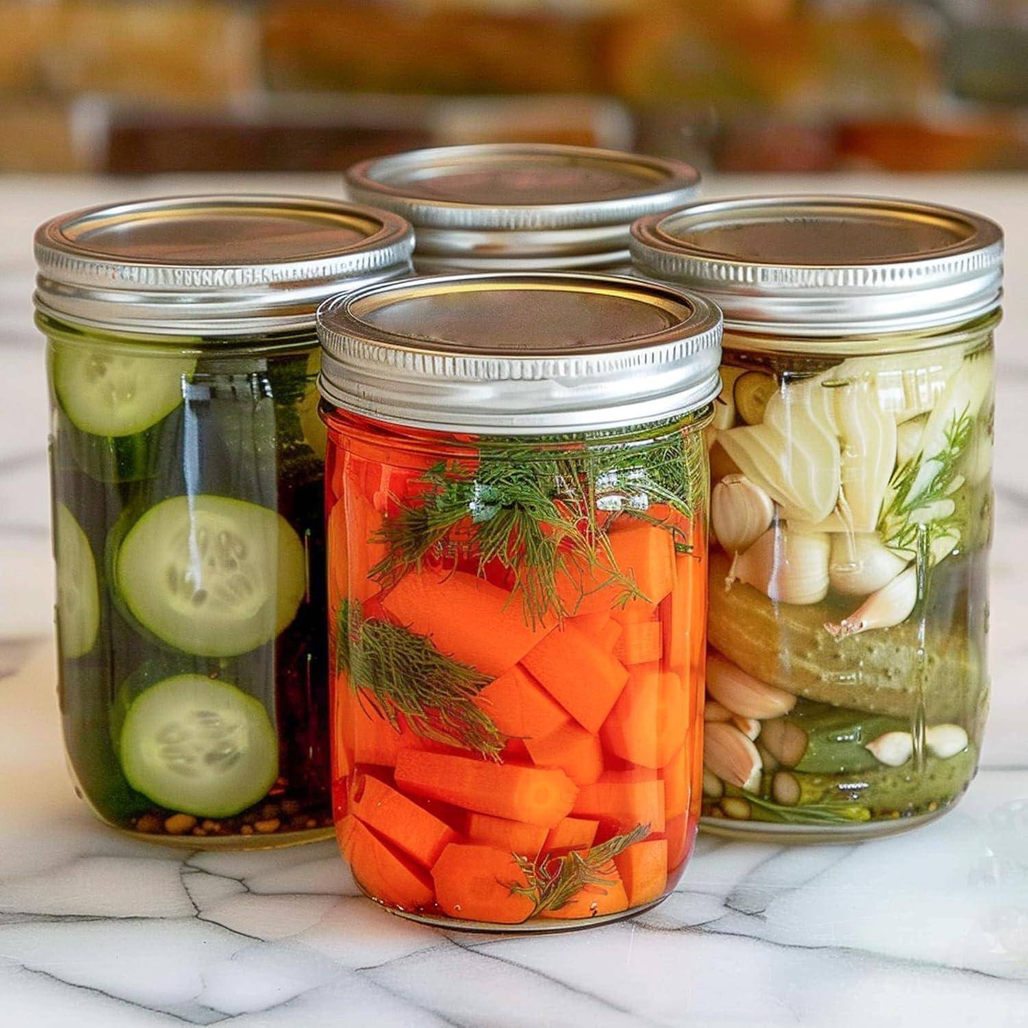 Einmachgläser Schraubdeckel Klarglas Mason Jar 16oz 500ml 8pcs