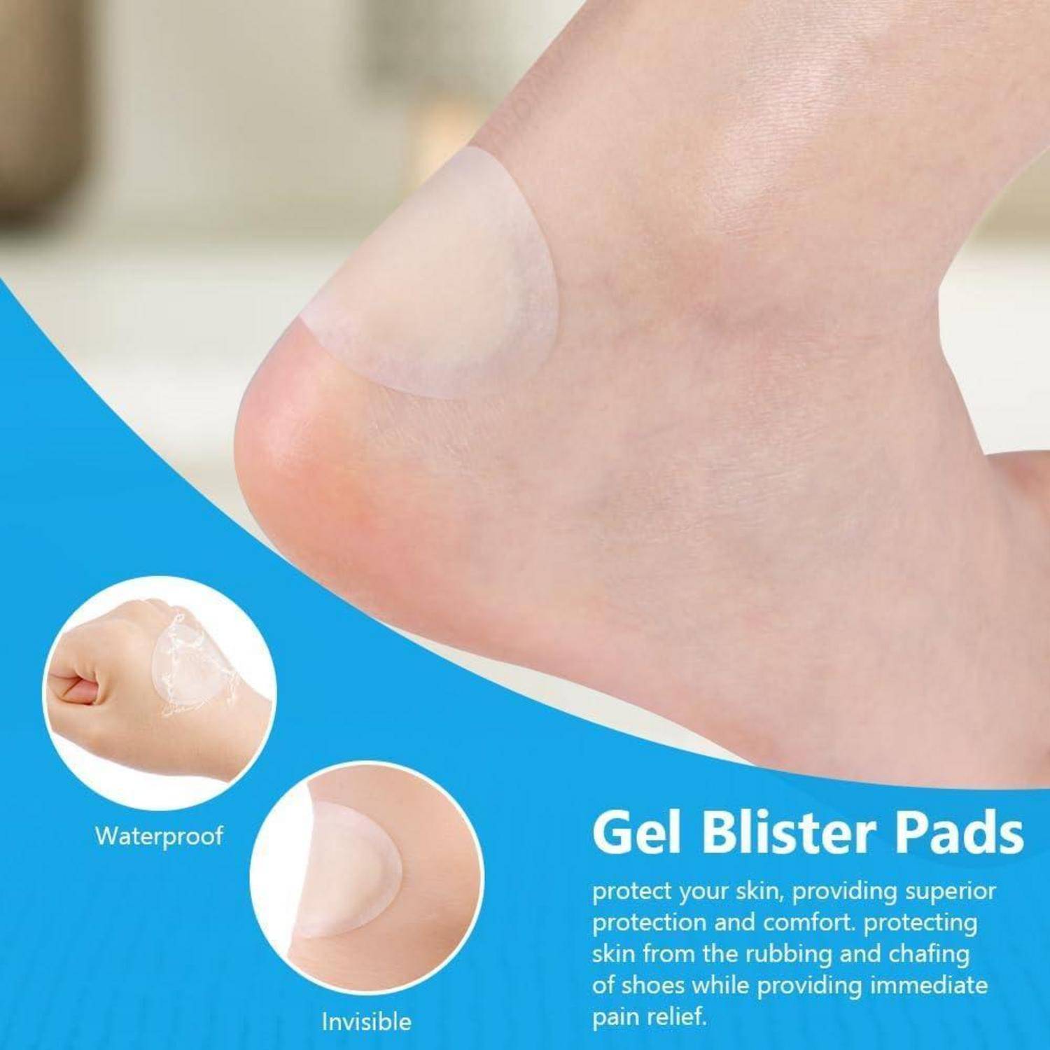 Blasenpflaster Hydrokolloid Wasserdicht Ferse Vorfuß Zehen 16pcs-b