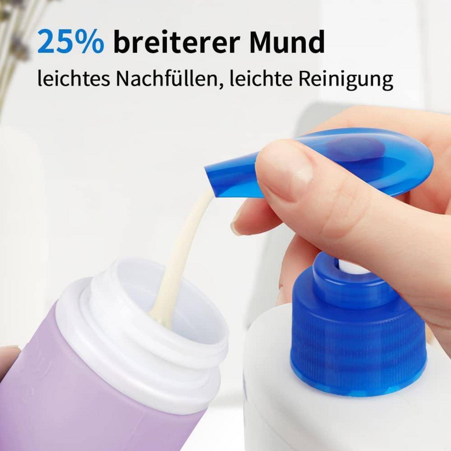 Reiseflaschen Silikon 100ml 4er Auslaufsicher gelb Orange Rosa Lila