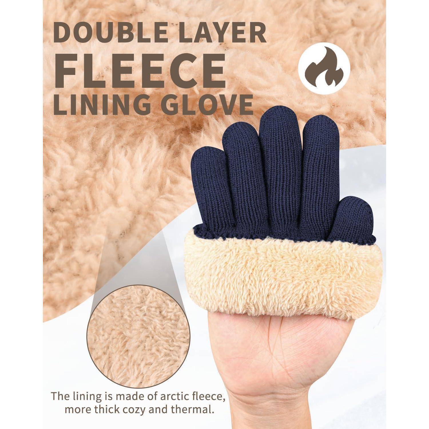 Doppelte Fleece-Innenfutter Handschuhe