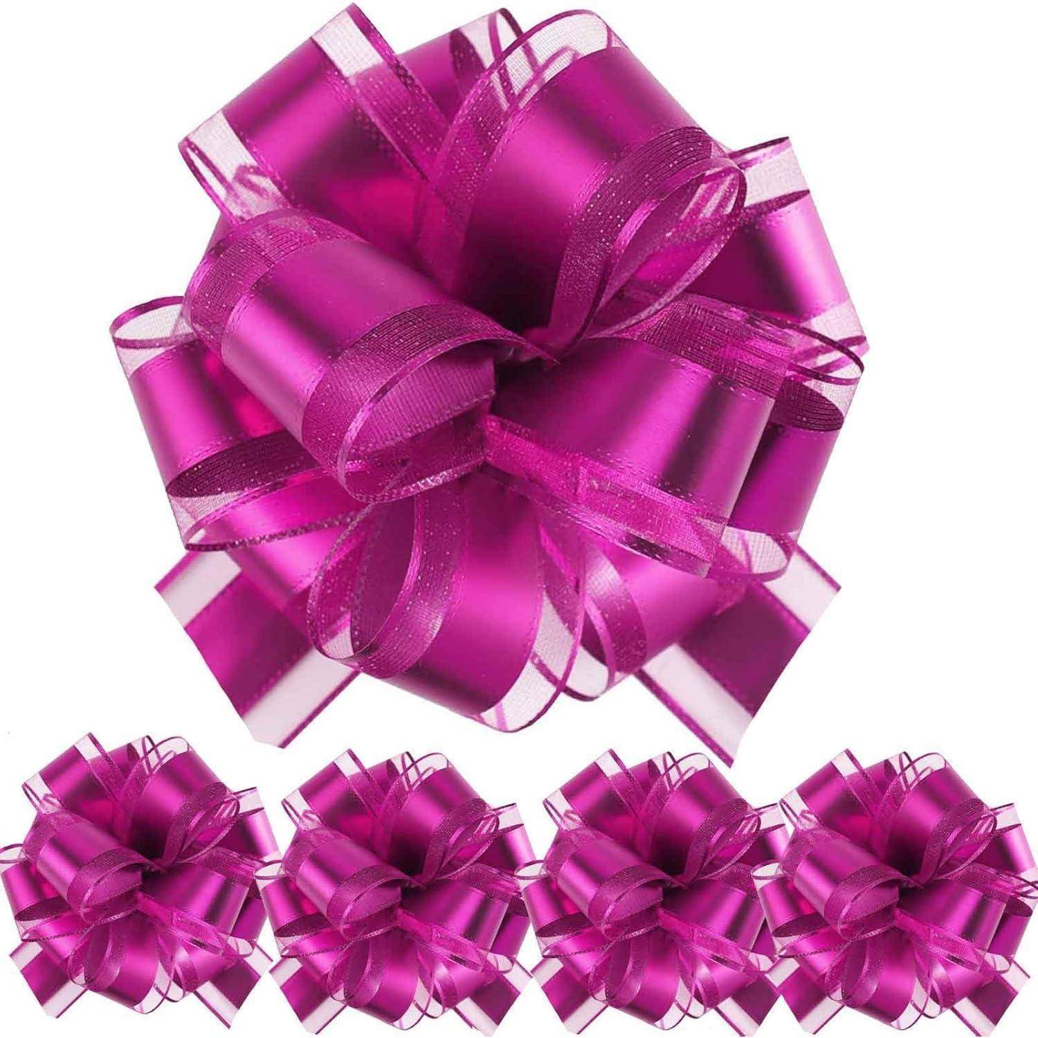 Schleife 5 Stück Geschenk Auto Dekor Hochzeit Party Bow Rosa