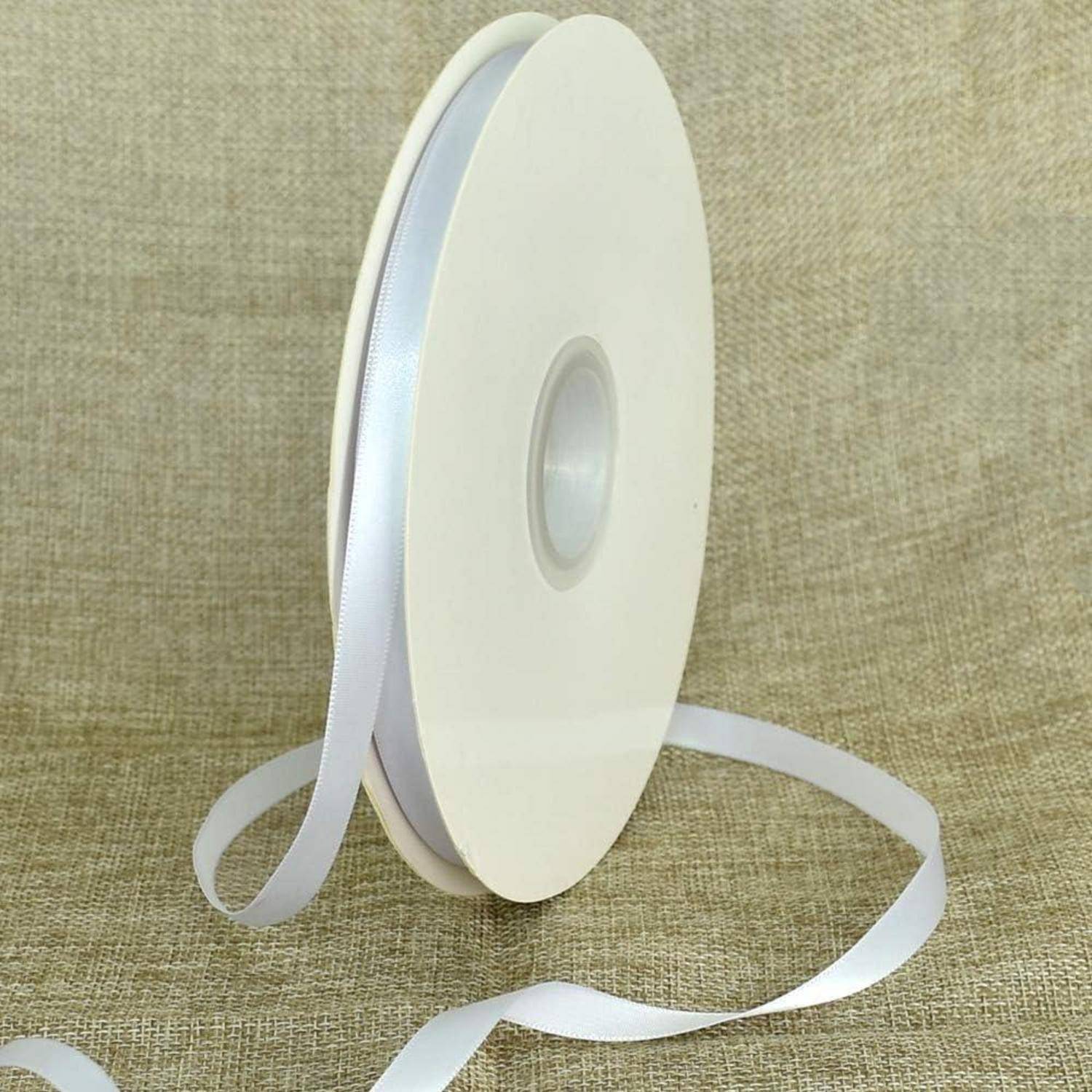 Satinband weiß 10mm 91m Geschenkband 3/8 in x 100 yds White