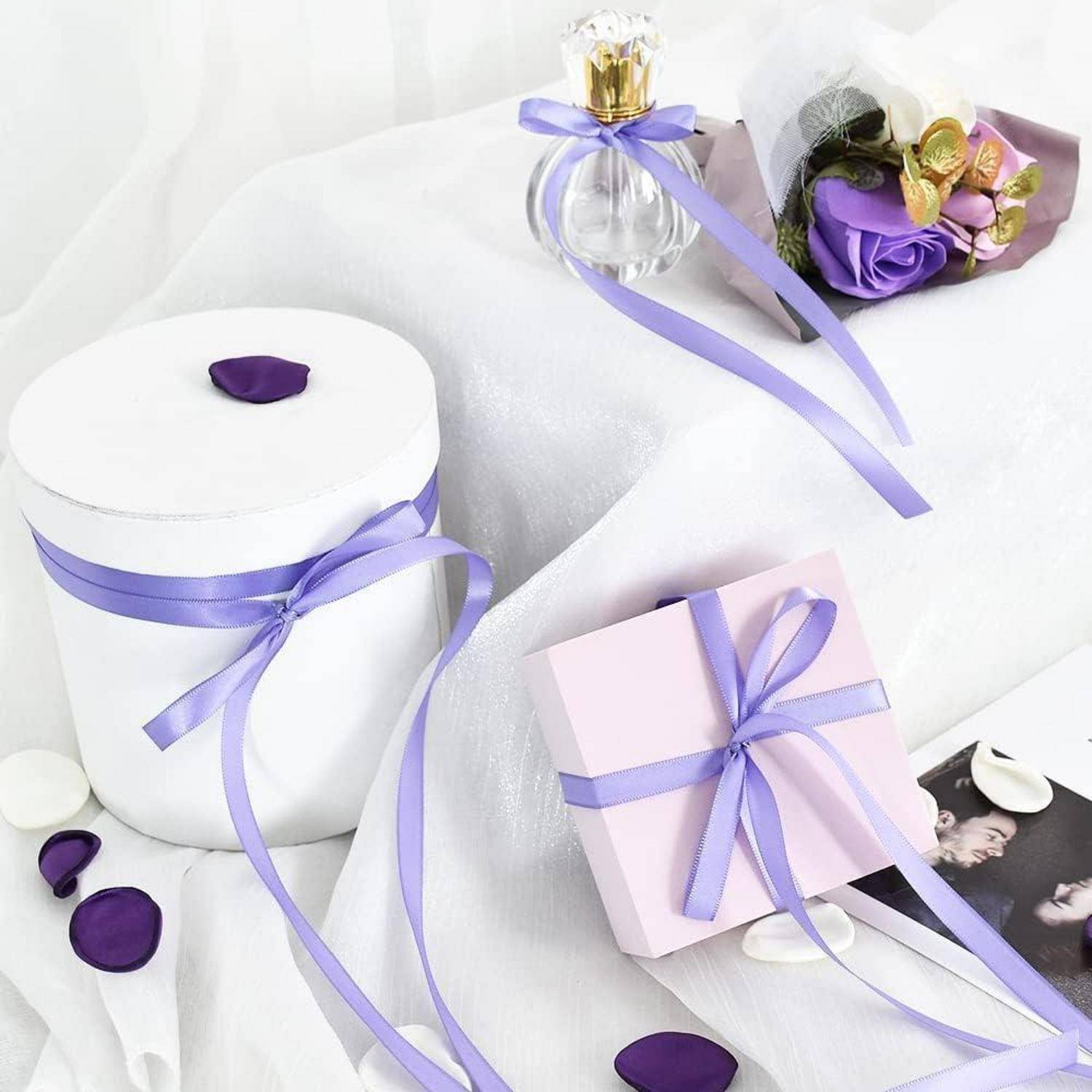 Satinband 10mm lila Geschenkband 3/8 in x 100 yds Light purple