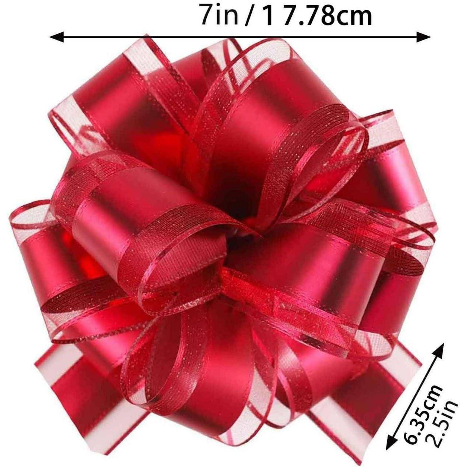 Schleife Geschenk 5 Stück Pull Bow Auto Dekor Hochzeit Rot