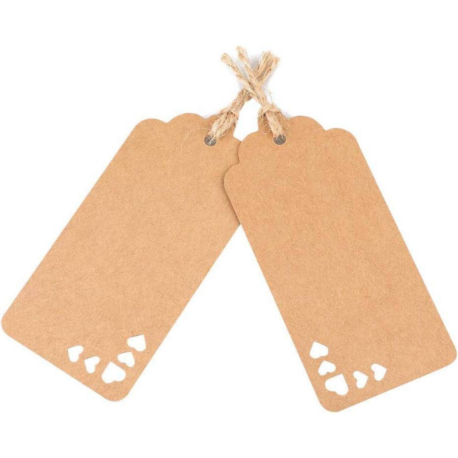 Geschenkanhänger Kraftpapier Braun 100 Stück Hochzeit Karft 100 Stück