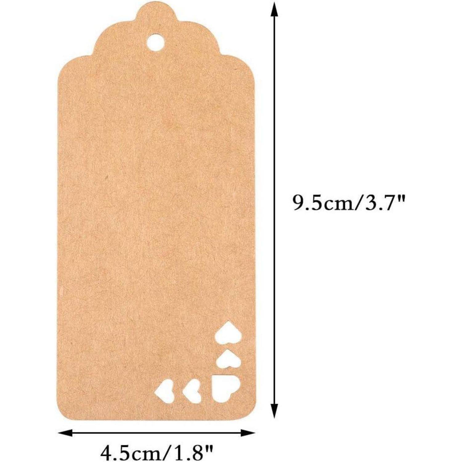 Geschenkanhänger Kraftpapier Braun 100 Stück Hochzeit Karft 100 Stück