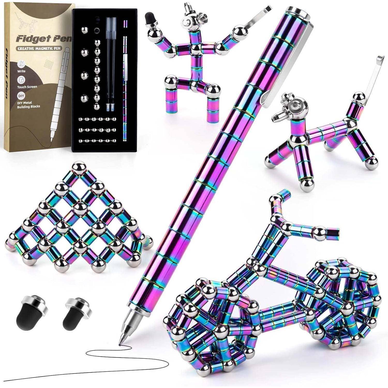 Kugelschreiber Magnetstift FidgetPen Stressabbau Mehrfarbig