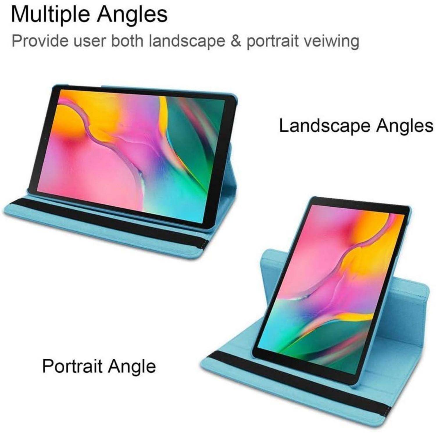 Hülle Tab A 10.1 2019 SMT510 SMT515 Leder Flip Case Himmelblau