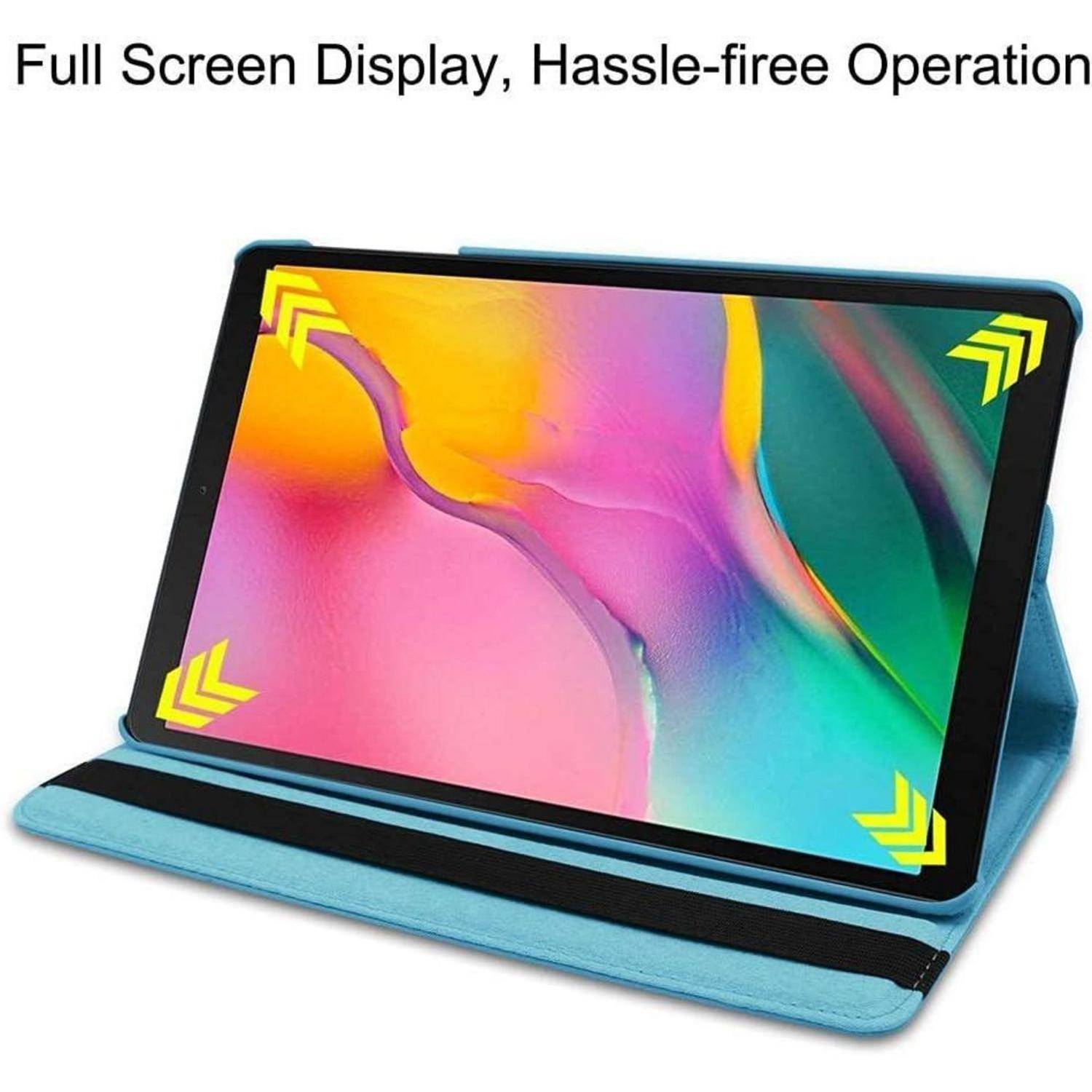 Hülle Tab A 10.1 2019 SMT510 SMT515 Leder Flip Case Himmelblau
