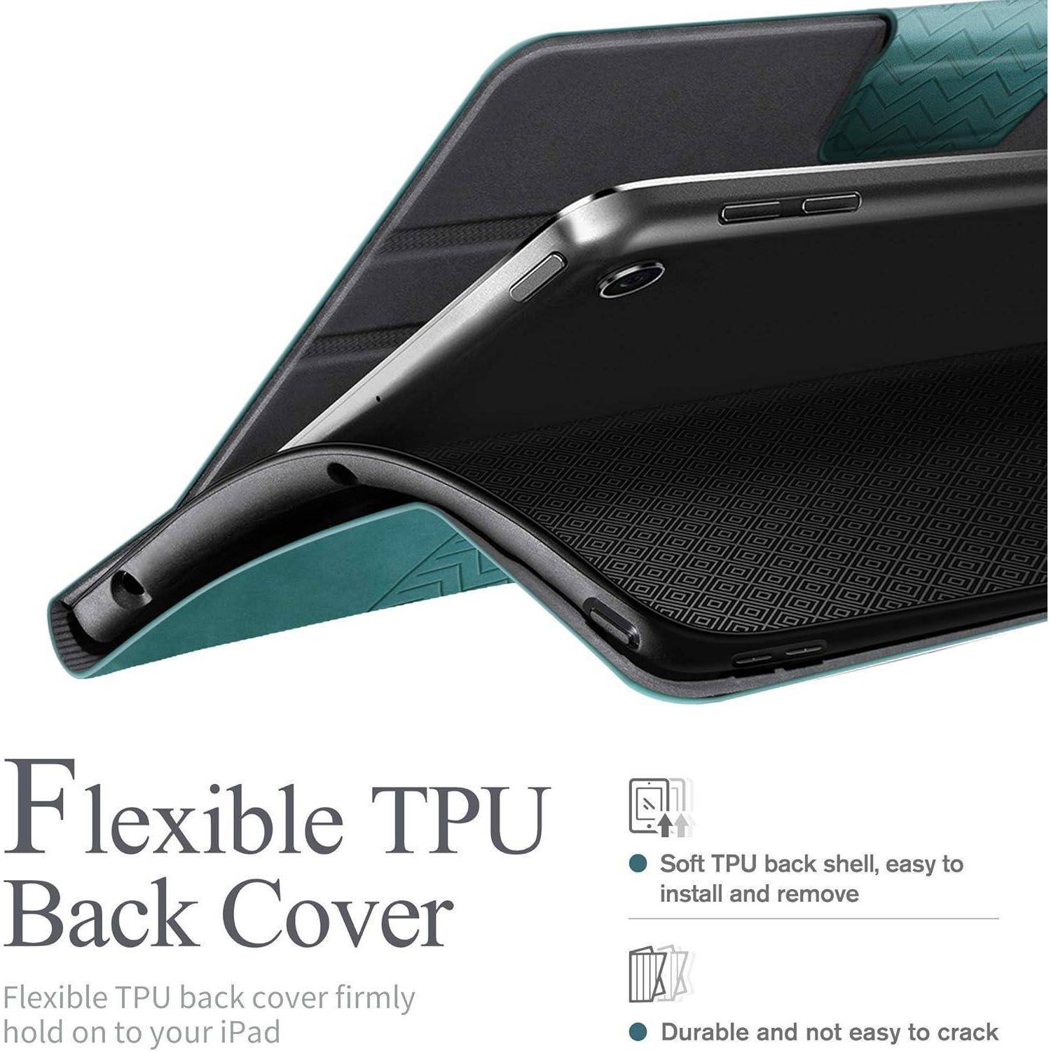 Hülle iPad 789 102Zoll Stifthalter Schlaf Aufwach PU Leder Grün