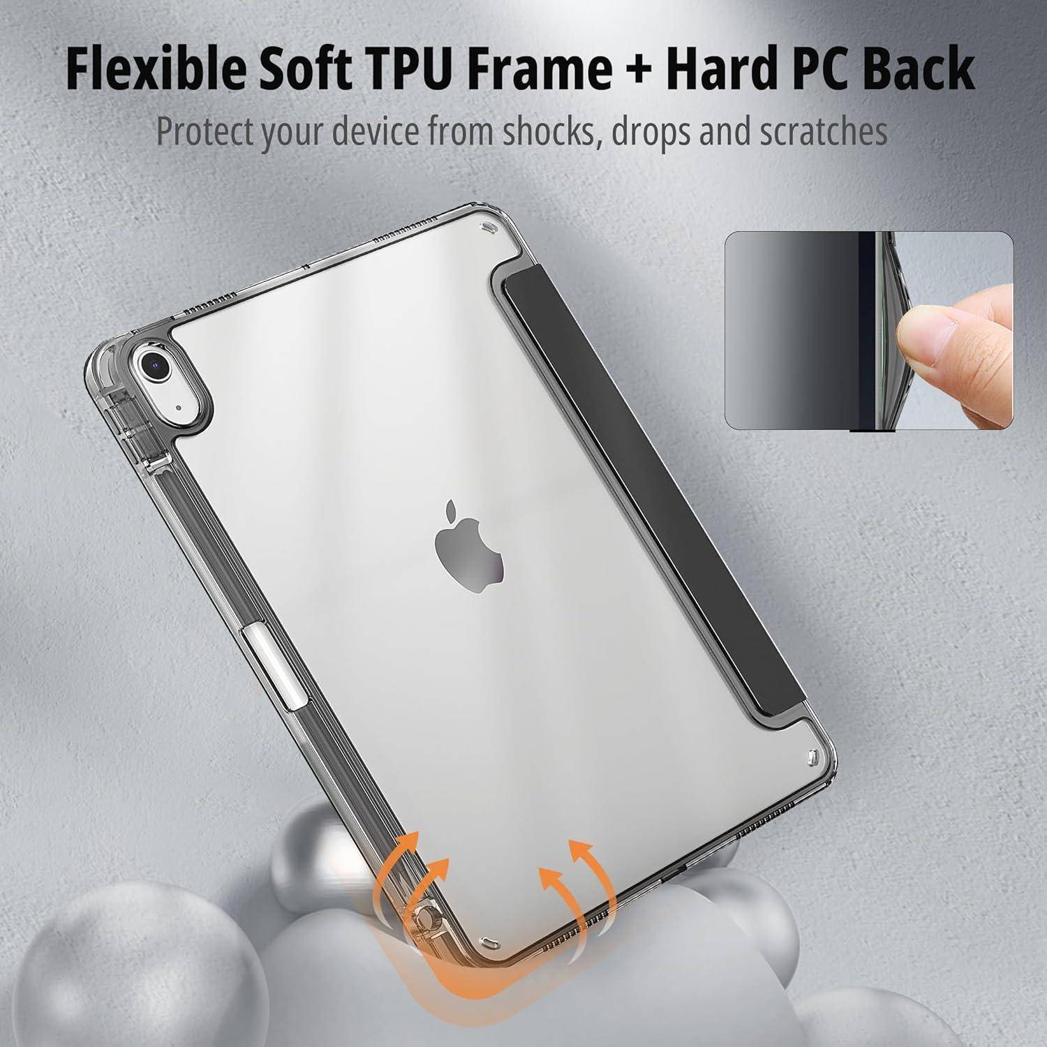 Hülle iPad Air M2 11 Stifthalter Hartschale Rückseite Schwarz Arcly
