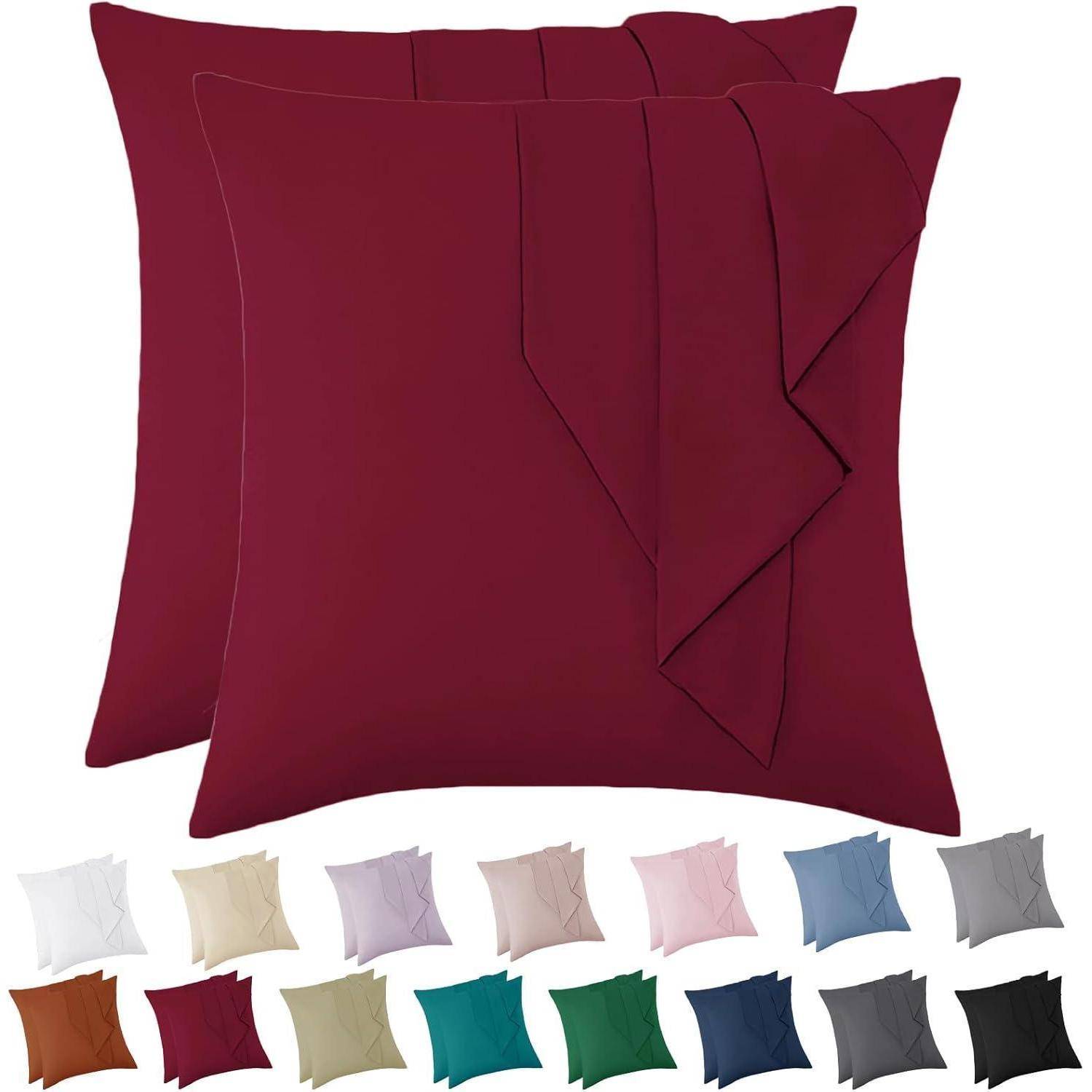 Kissenbezug 80x80 2er Mikrofaser rot hypoallergen Rot 80x80cm