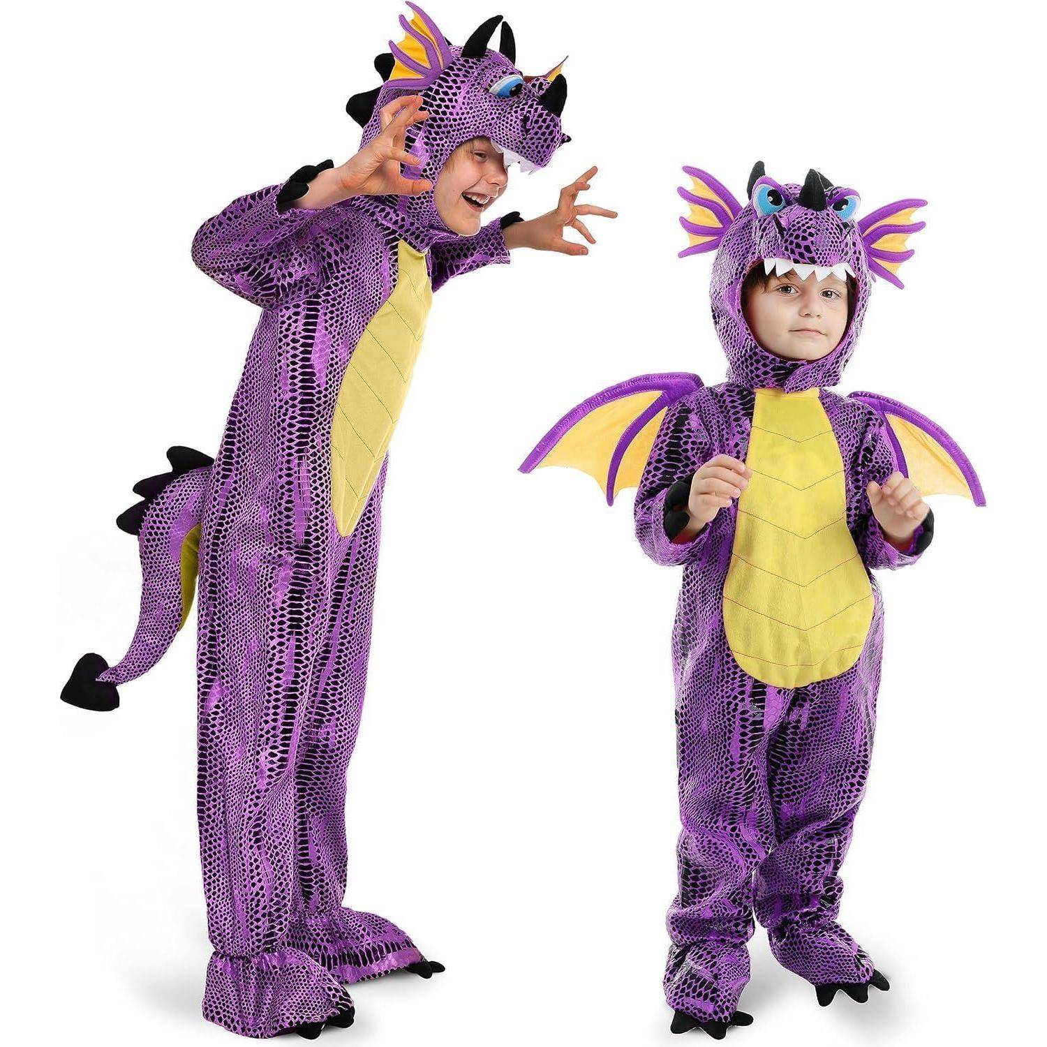 Kostüm Halloween Kind Unisex Drache Dinosaurier Toddler (3-4 yrs) Lila