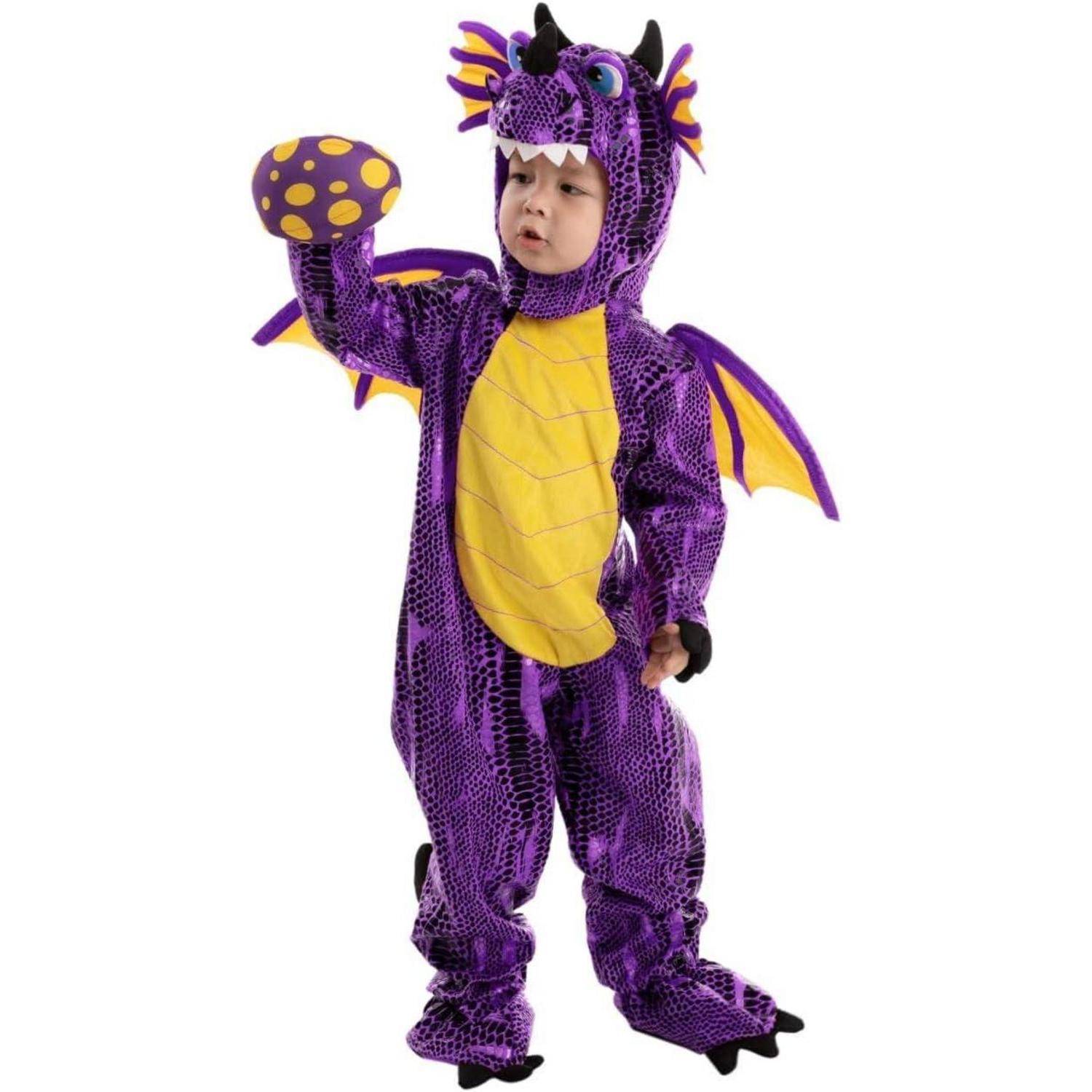 Kostüm Halloween Kind Unisex Drache Dinosaurier Toddler (3-4 yrs) Lila