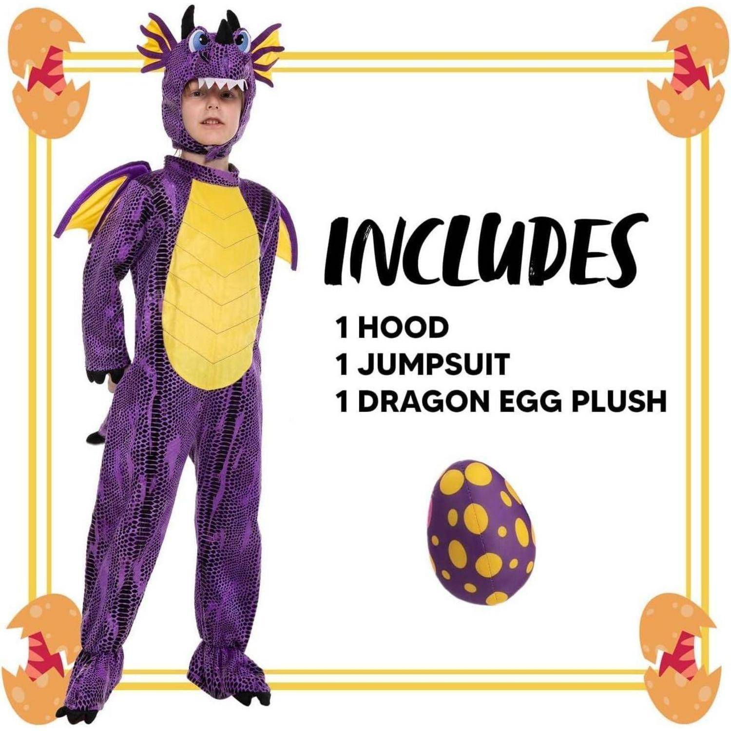 Kostüm Halloween Kind Unisex Drache Dinosaurier Toddler (3-4 yrs) Lila