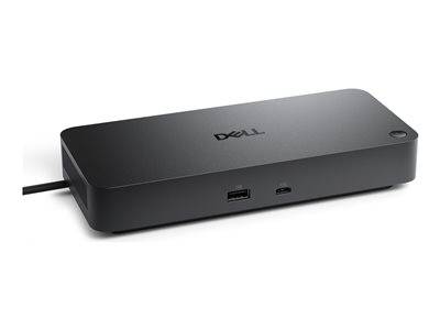 Dell-Dockingstation mit mehreren Anschlüssen, die zum Verbinden von Laptops mit Peripheriegeräten wie Monitoren, Tastaturen und mehr verwendet wird.
