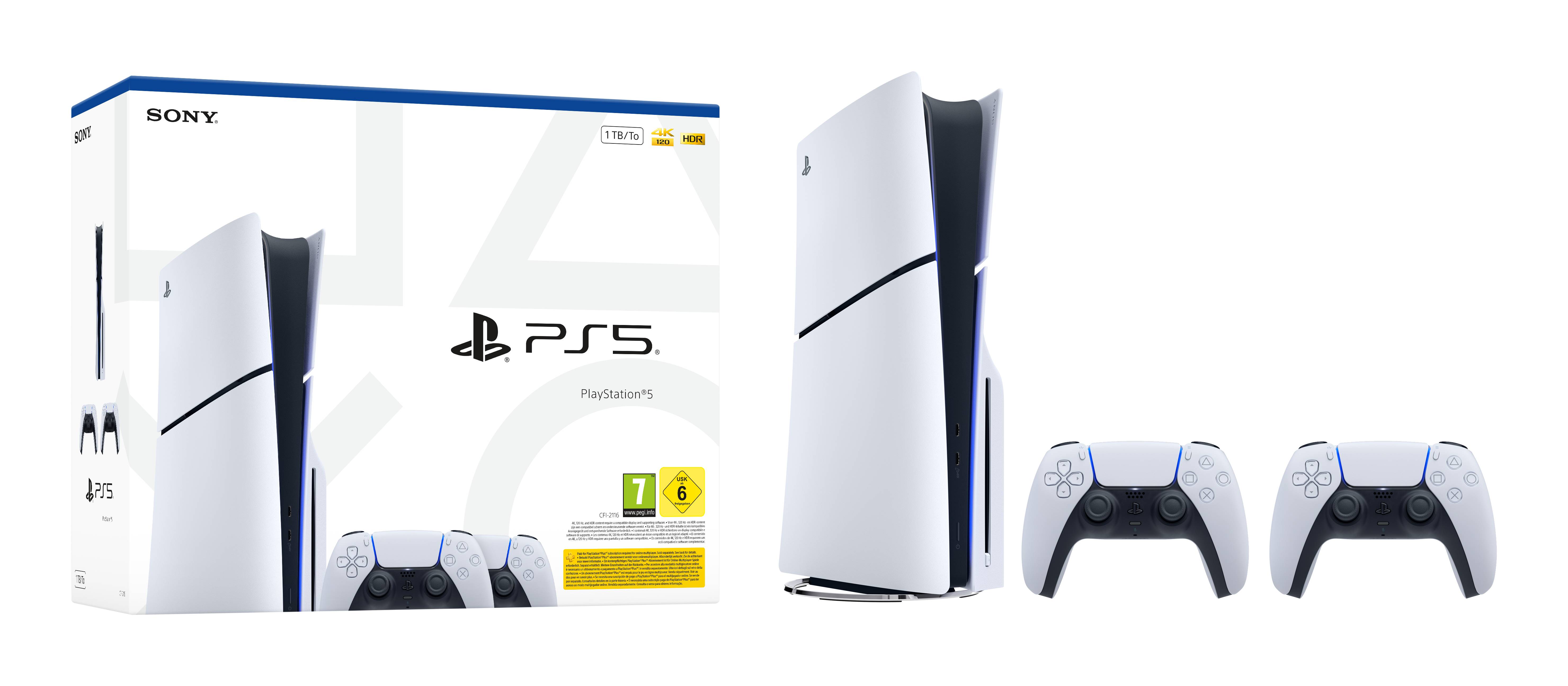 Sony PS5 1TB SSD Laufwerk Slim+ 2 DualSense Wireless Controller