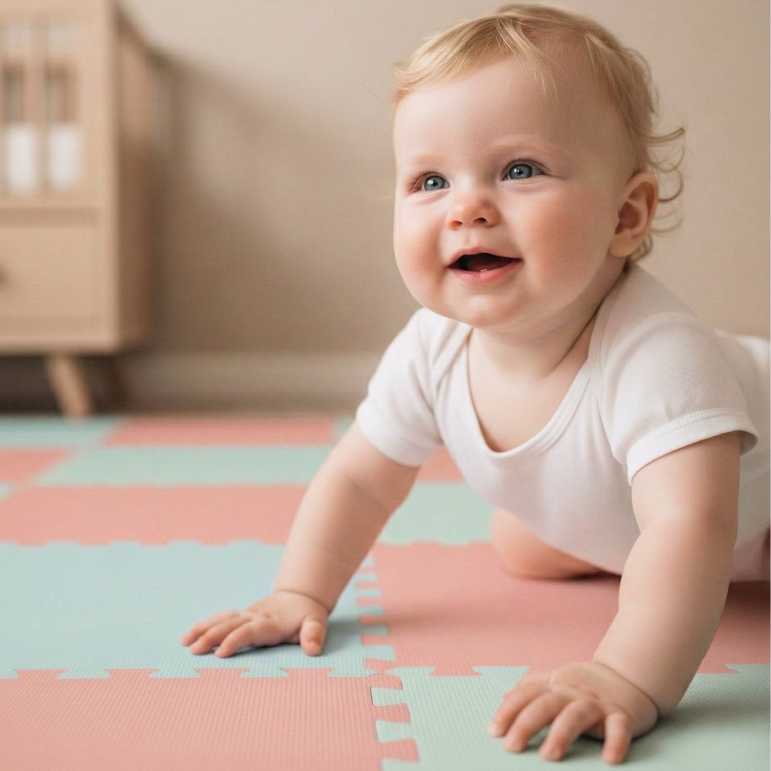 18 Teile Spielmatte Baby Puzzlematte 30x30 Krabbelmatte Bodenmatte Kinderzimmer