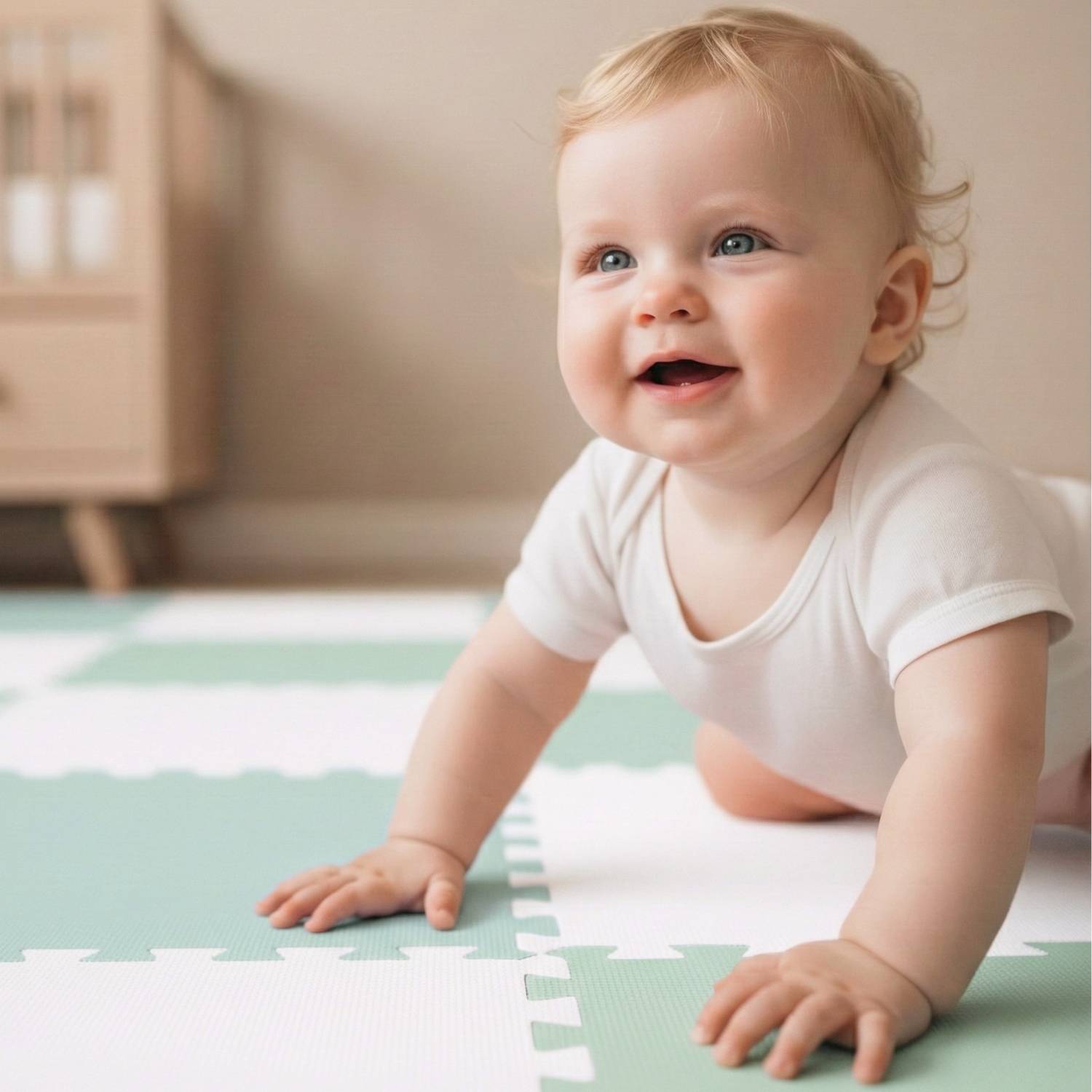 18 Teile Spielmatte Baby Puzzlematte 30x30 Krabbelmatte Bodenmatte Kinderzimmer