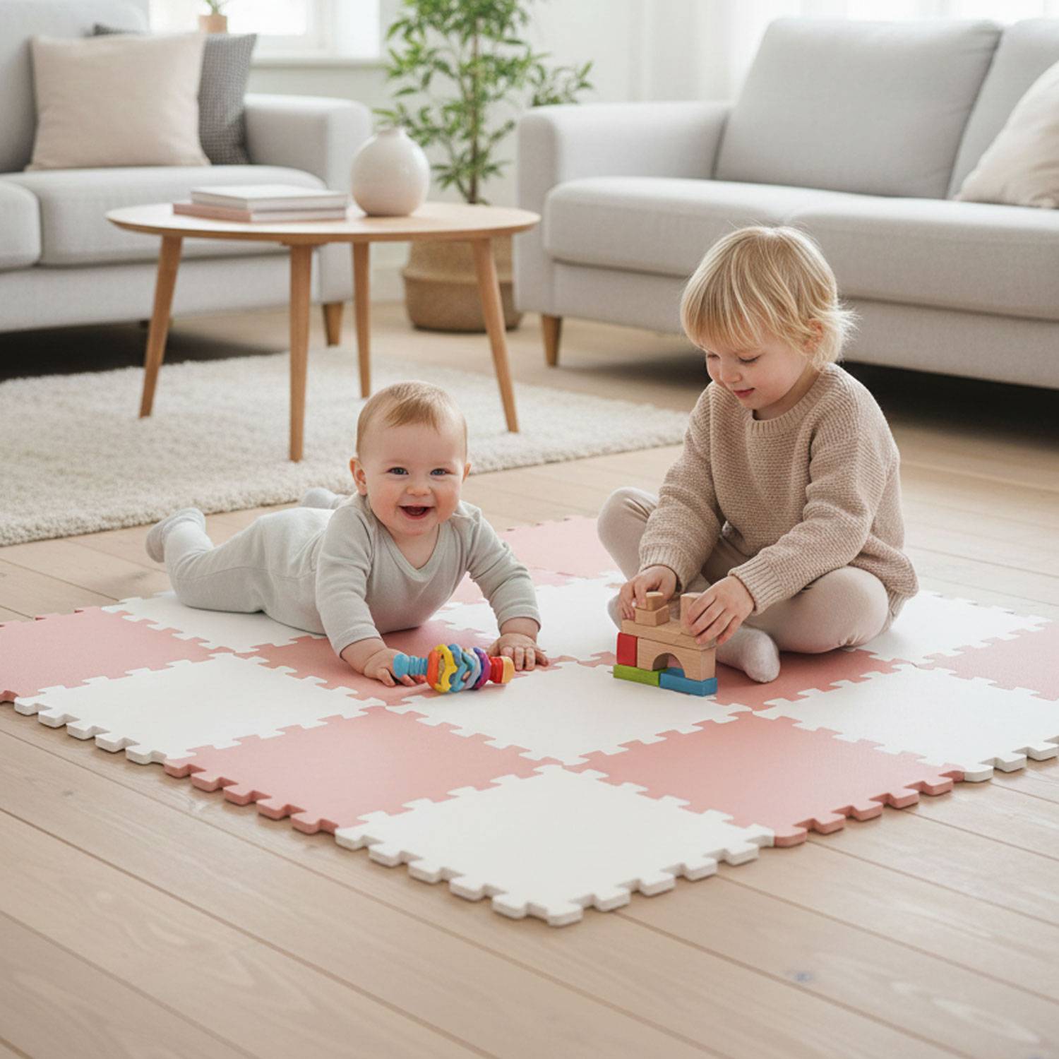 18 Teile Spielmatte Baby Puzzlematte 30x30 Krabbelmatte Bodenmatte Kinderzimmer