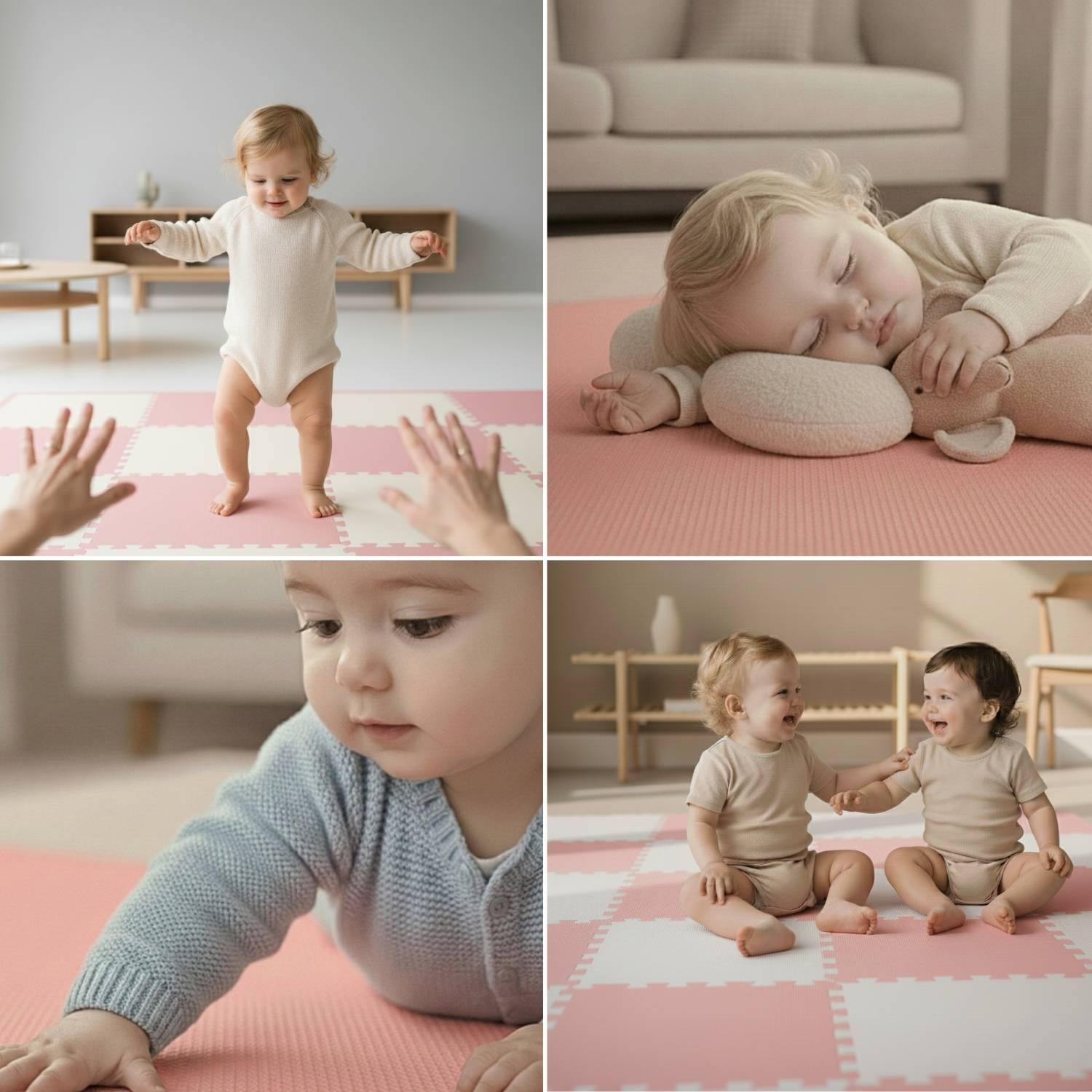 18 Teile Spielmatte Baby Puzzlematte 30x30 Krabbelmatte Bodenmatte Kinderzimmer