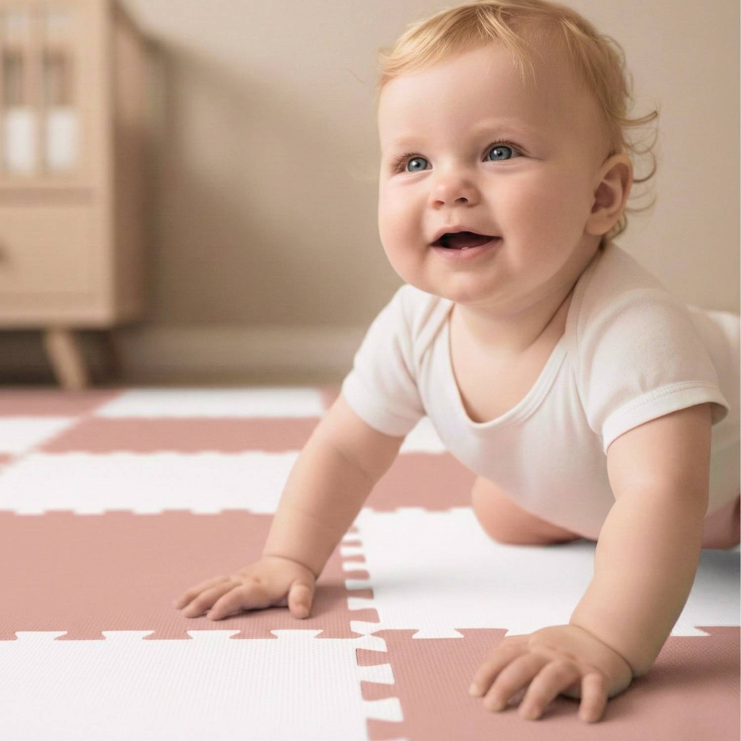 18 Teile Spielmatte Baby Puzzlematte 30x30 Krabbelmatte Bodenmatte Kinderzimmer
