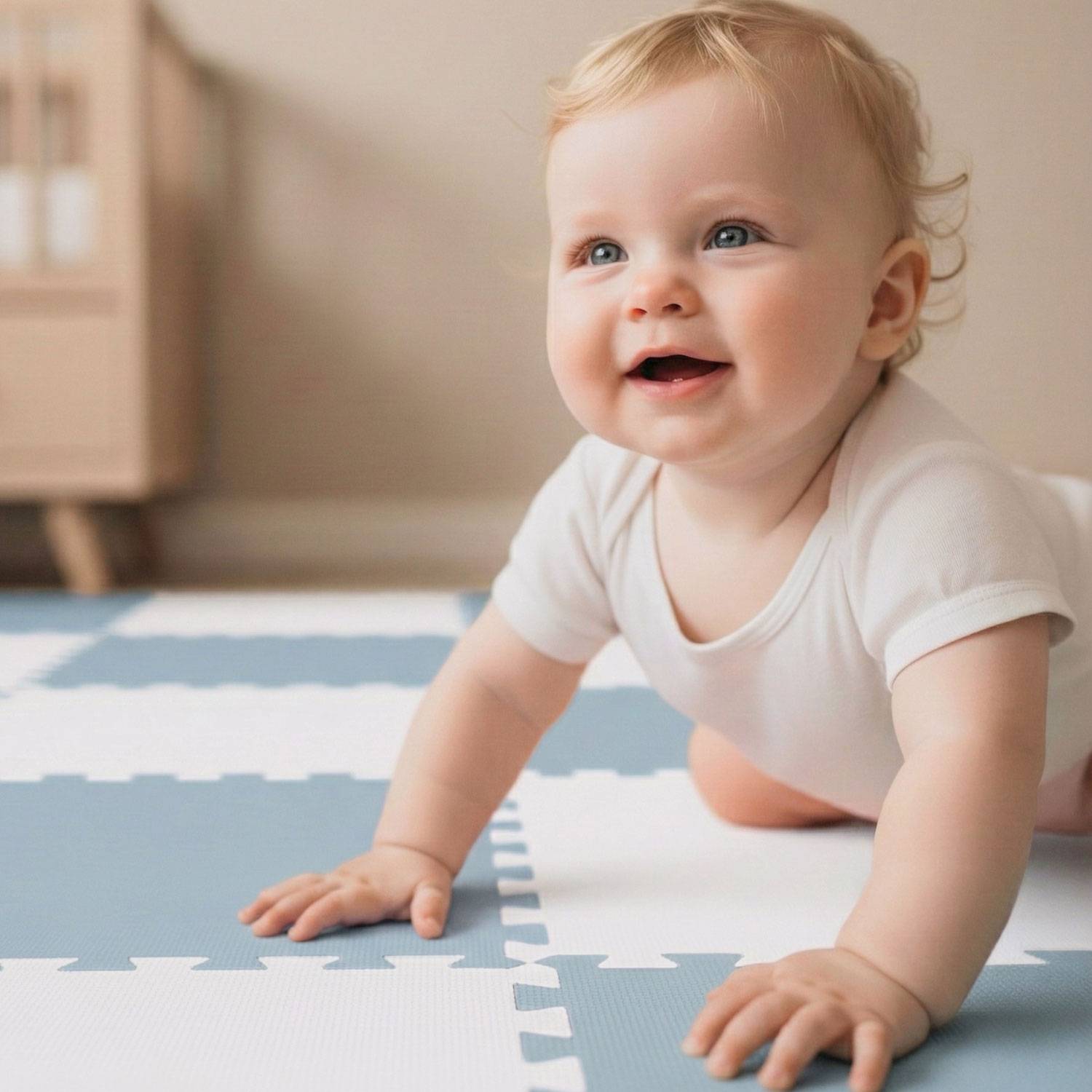 18 Teile Spielmatte Baby Puzzlematte 30x30 Krabbelmatte Bodenmatte Kinderzimmer