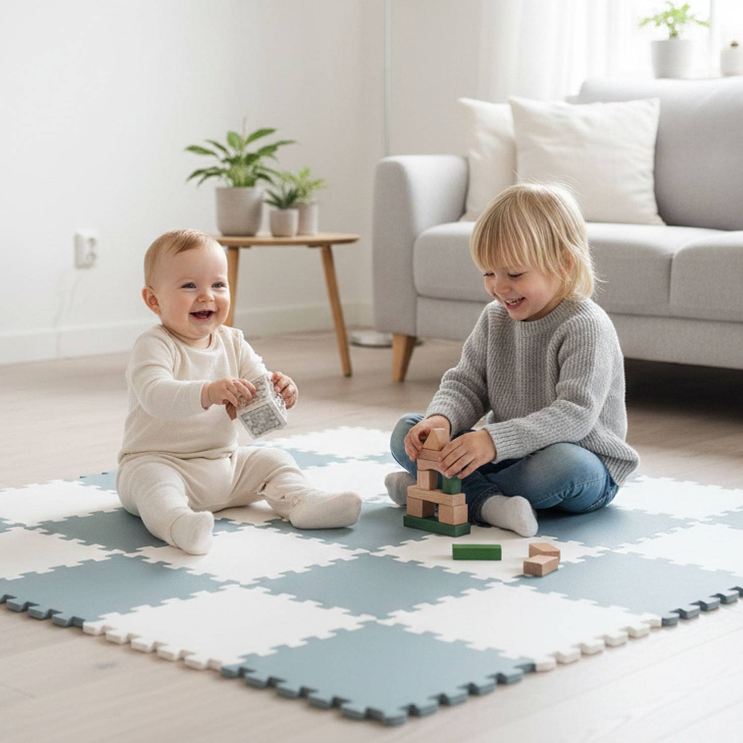 18 Teile Spielmatte Baby Puzzlematte 30x30 Krabbelmatte Bodenmatte Kinderzimmer