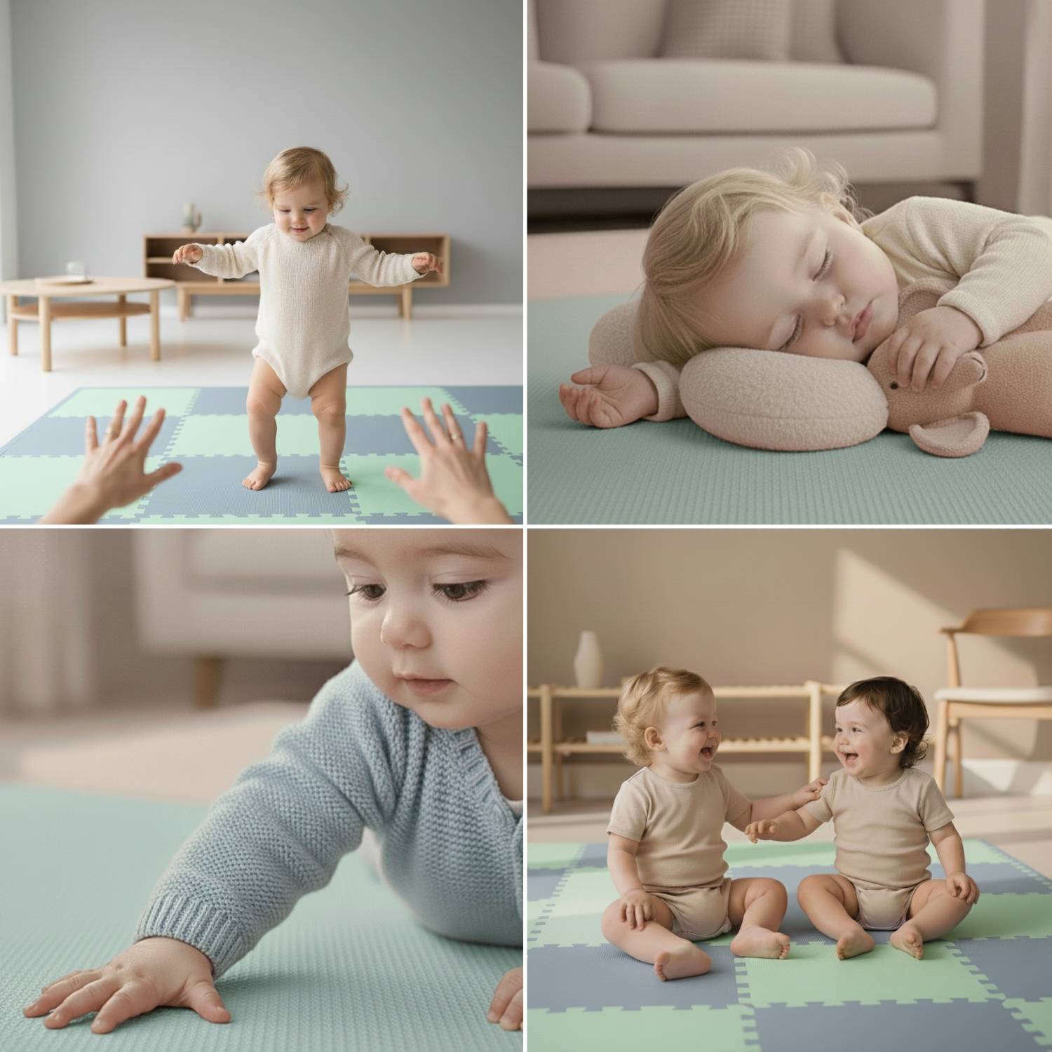 18 Teile Spielmatte Baby Puzzlematte 30x30 Krabbelmatte Bodenmatte Kinderzimmer