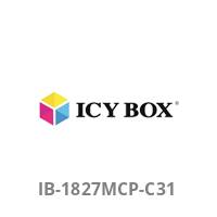 Das Bild zeigt das 'ICY BOX' Logo mit der Modellnummer 'IB-1827MCP-C31' darunter.