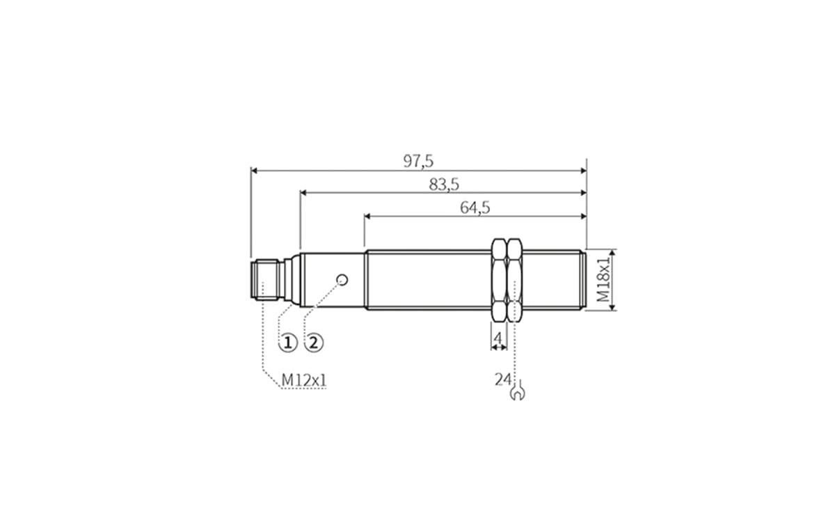 Ultraschallsensor M18 150-1600mm - M18x1 - AU006 - autosen