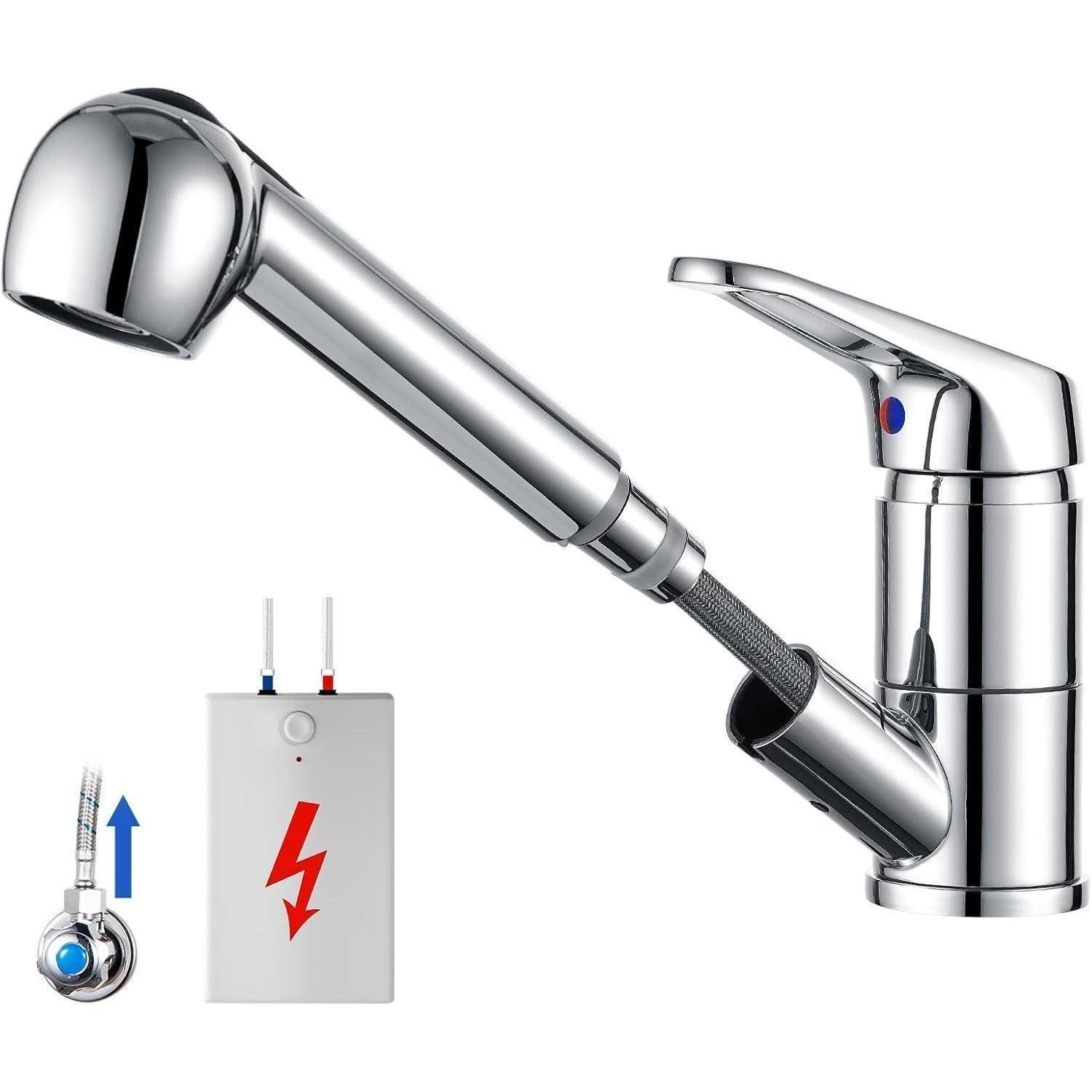 Niederdruck Armatur Küche mit Brause 2 Wasserstrahlarten 360° drehbar