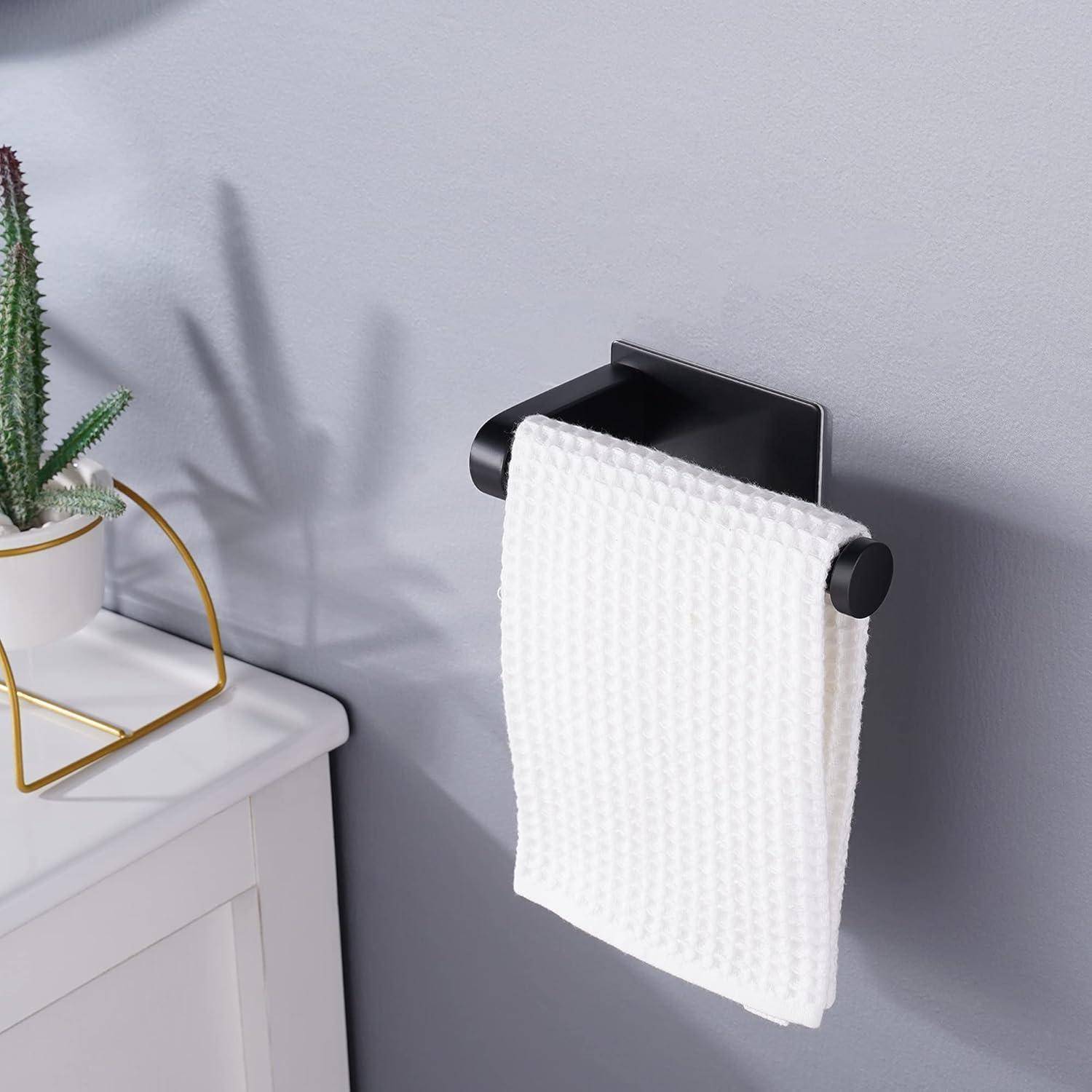 Toilettenpapierhalter ohne Bohren Edelstahl Kleber Schwarz