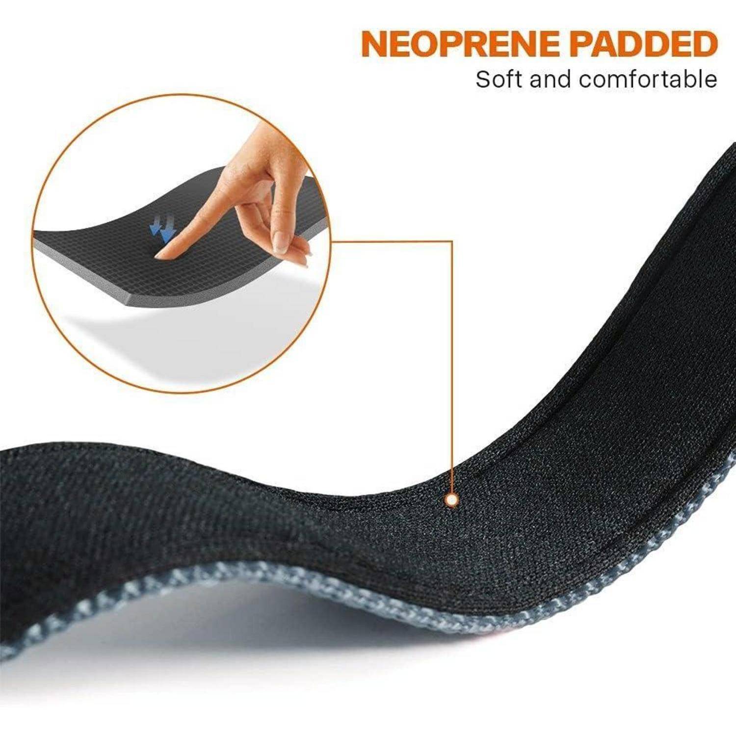 Hundehalsband Neopren gepolstert reflektierend XL (45-70cm) Grau
